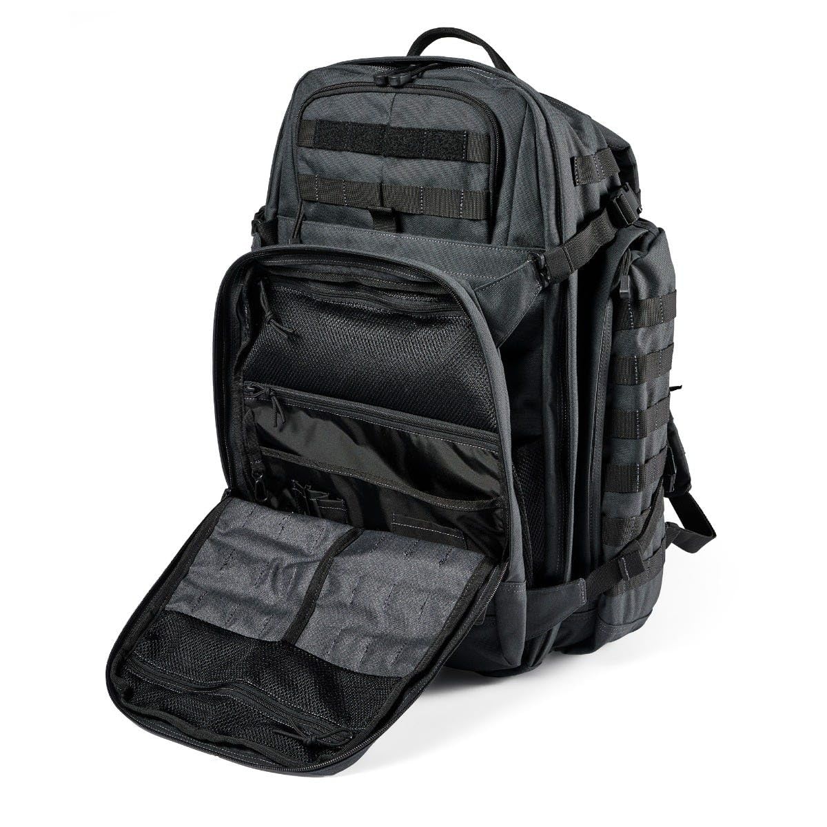 5.11 RUSH 72 2.0 Mochila táctica Molle de supervivencia militar con compartimento para laptop, grande, 55 L, estilo 56565ABR | Style 56565ABR, paquete militar grande de 55L, compartimento para laptop, listo para hidratación, nailon 1050D