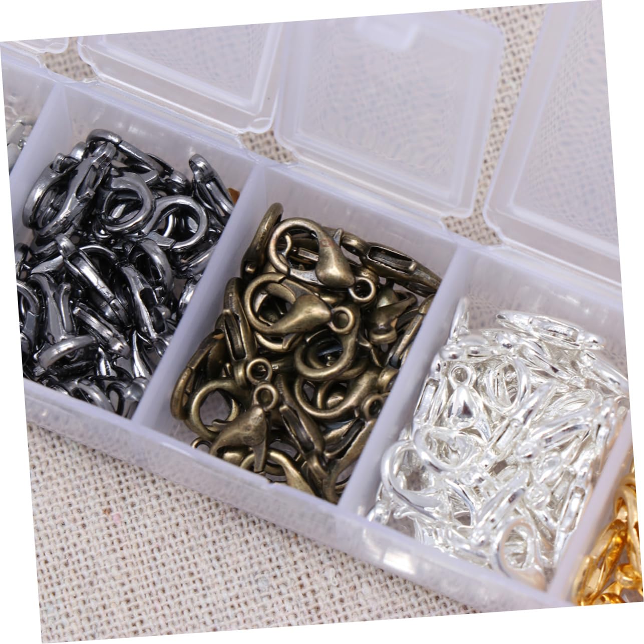 NUOBESTY 630pezzi Chiusure Lega Di Zinco Per Gioielli Composto Da Per Creazioni Fai Te Pratico Kit Di Accessori Per Bracciali Collane e Portachiavi