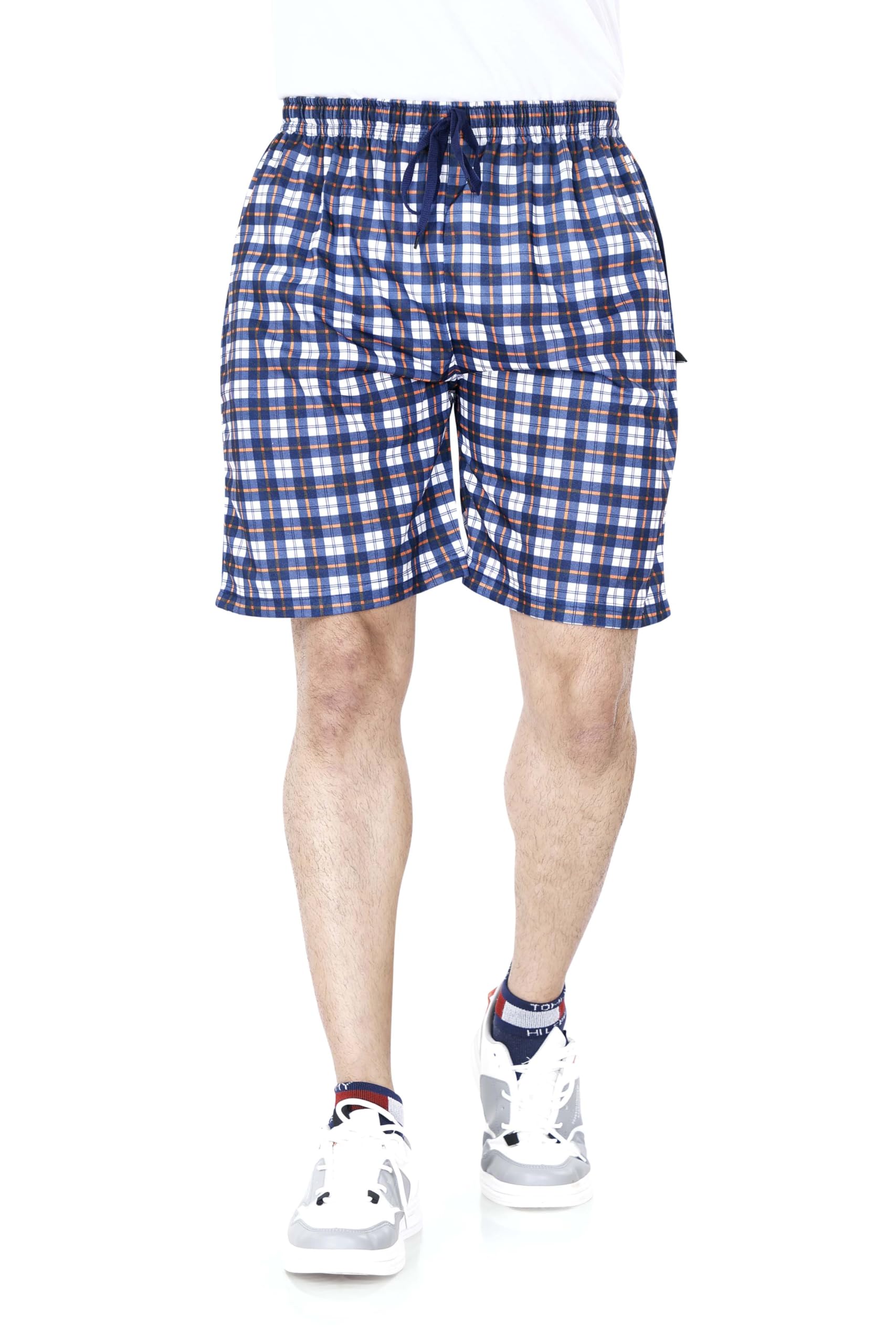 neo garments Men's Cotton Regular Casual Checkered Short with Relaxed Fit, Knee Length with Pockets, Drawstring Closure-picture-25