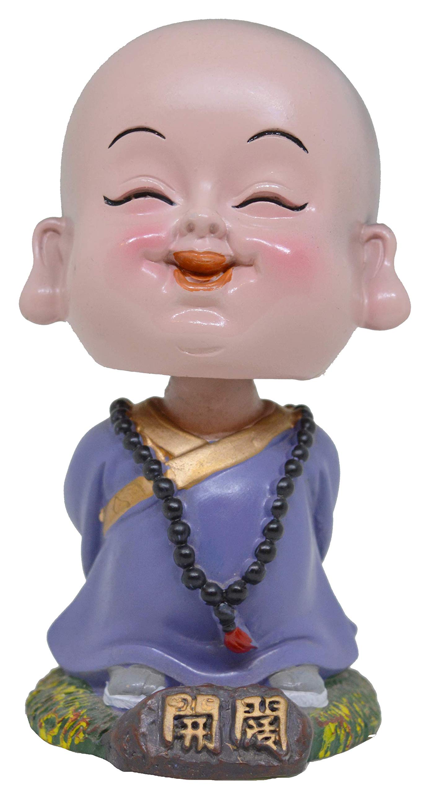 Saubhagya Global Fengshui Exclusive Polyresin Medium Size Set of 1 Yellow Bobblehead Nodding Head Happy Baby for Office Decor, Home Decoration