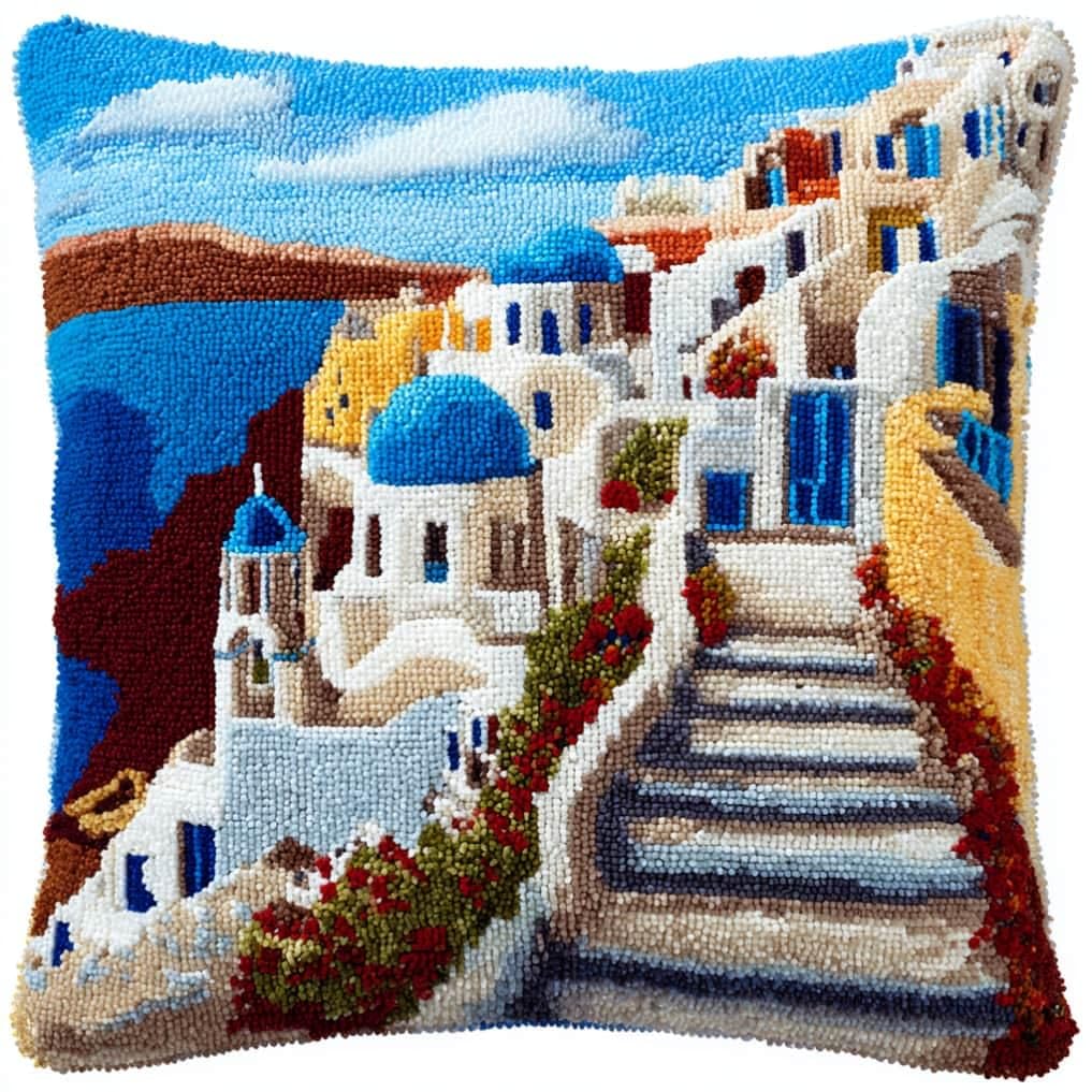 kitphoenix Latch Hook Embroidery Kits Architecture 43Cmx43Cm