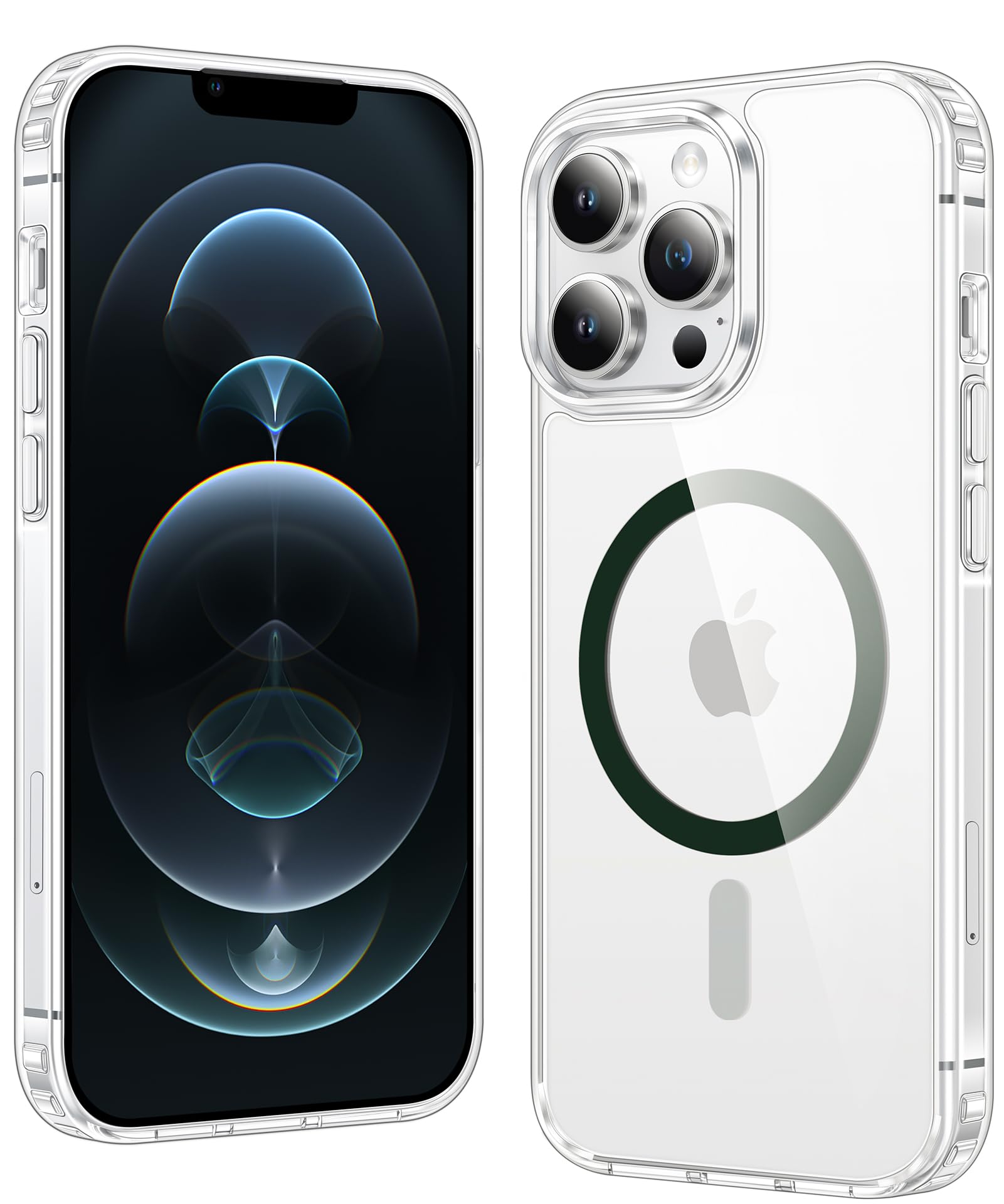 FNTCASE for iPhone 12 Pro-Max Case Compatible with Magsafe Clear Phonecase