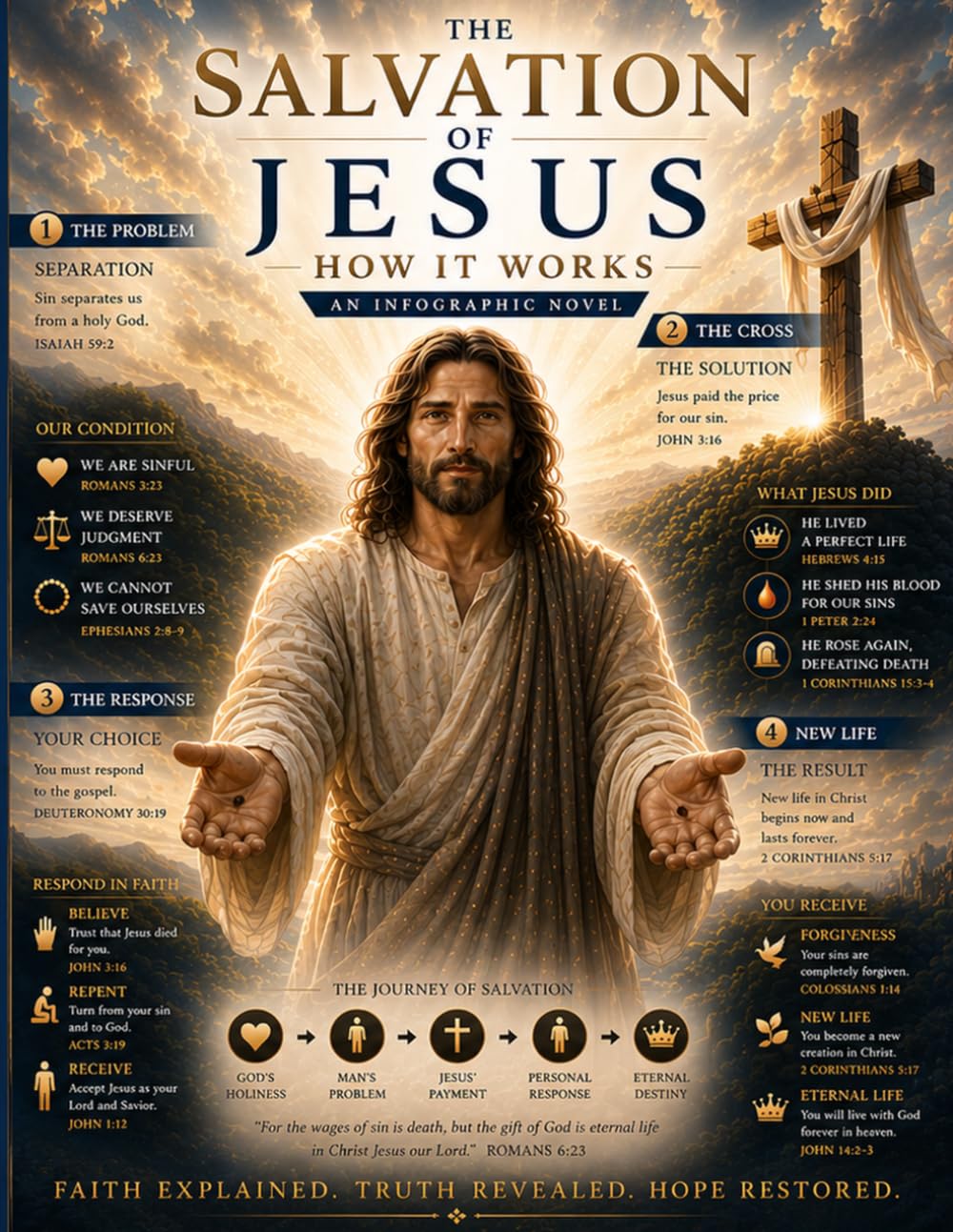 The Salvation of Jesus: How It Works: An Infographic Bible Study Guide to Salvation and Eternal Life
