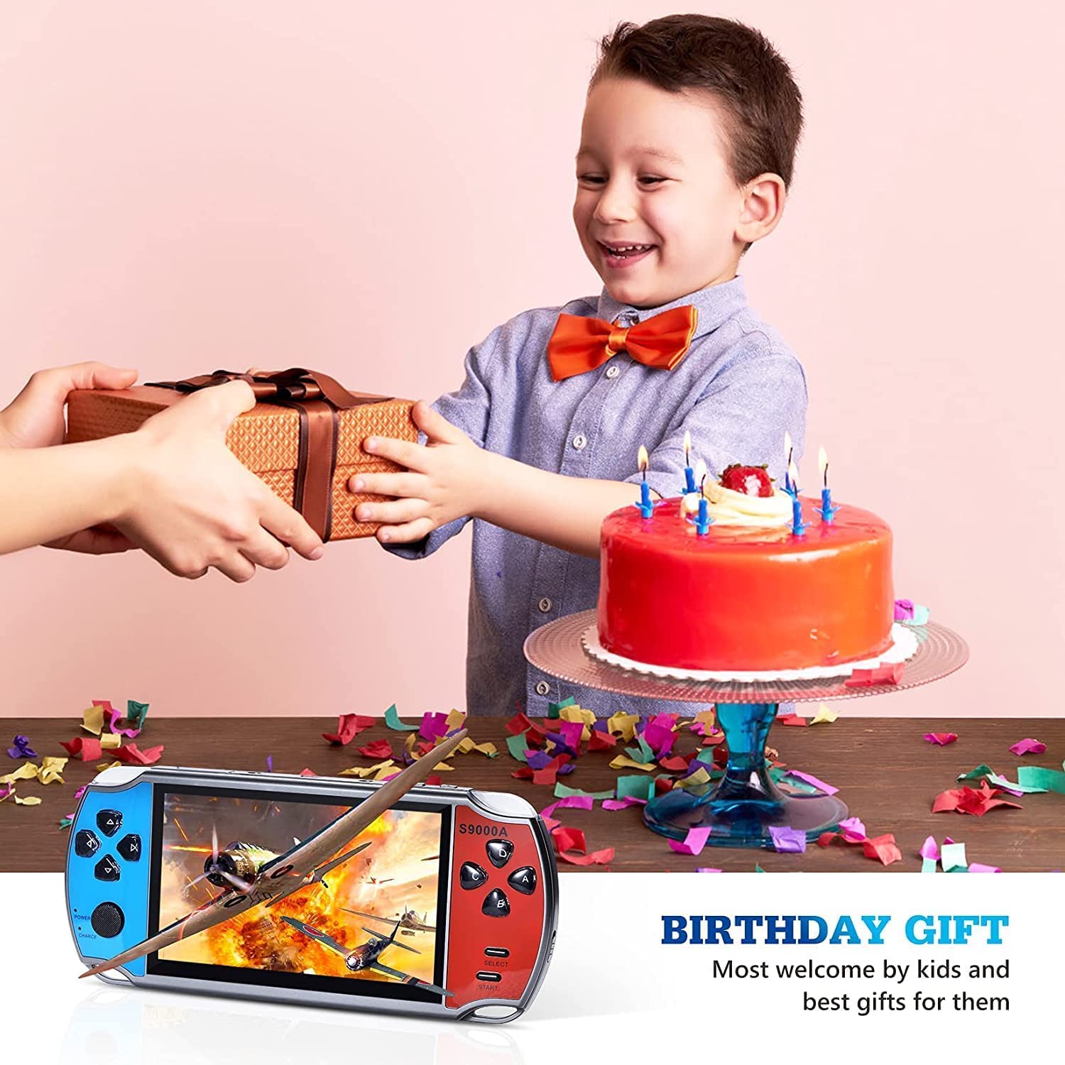 CHROX Console di Gioco retrò Portatile, 4800 Giochi Classici da 5,1 Pollici, Console per Videogiochi Portatile con Uscita TV, Giochi Arcade di Supporto, Regalo di Natale per Bambini