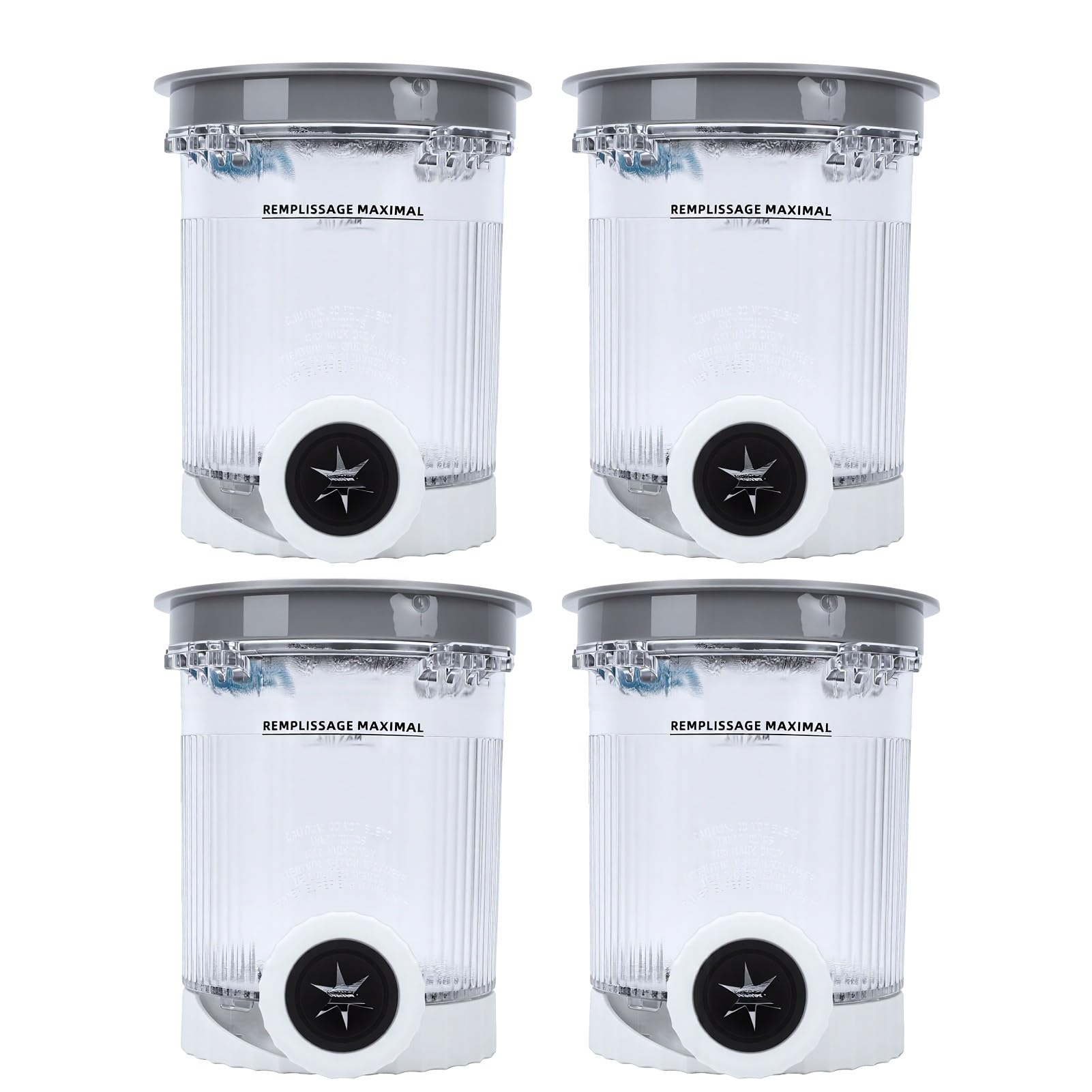 Contenitori per Gelato, 4 Pezzi Gelatiere Pinte e Coperchi Congelatore Ermetico Tazze Extra Sicure Sostituzione per NC700 NC701
