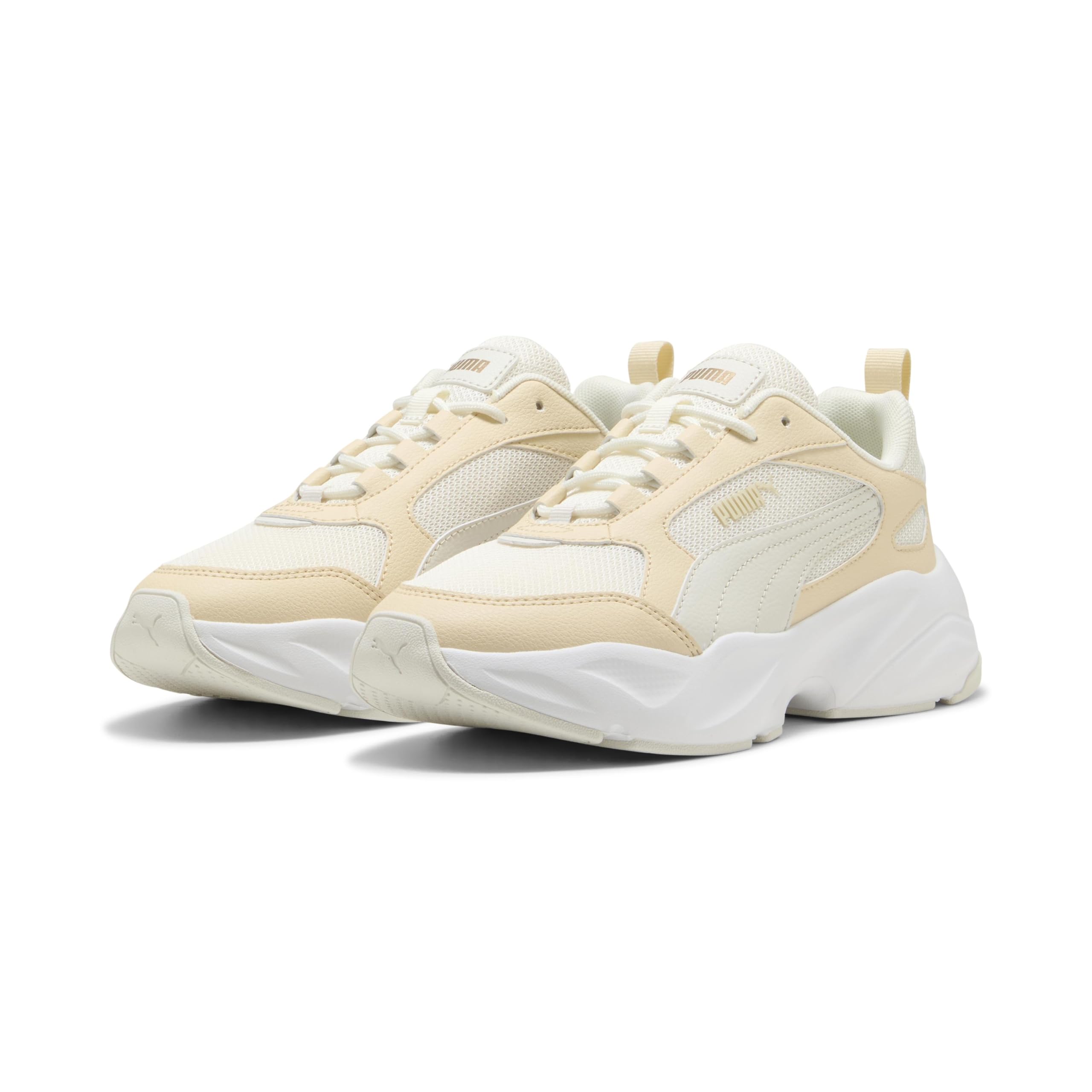 Puma Cassia 2.0 Damen-Sneaker, Warmweißes, dampfgraues Segeltuch, 36 EU