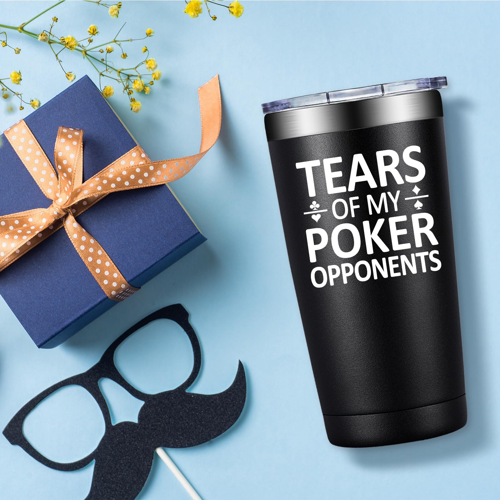Poker Gifts for Men Women - Gifts for Poker Players - Christmas Brithday Gift for Pokers Lovers - 20oz Pokers Gift Ideas Tumbler