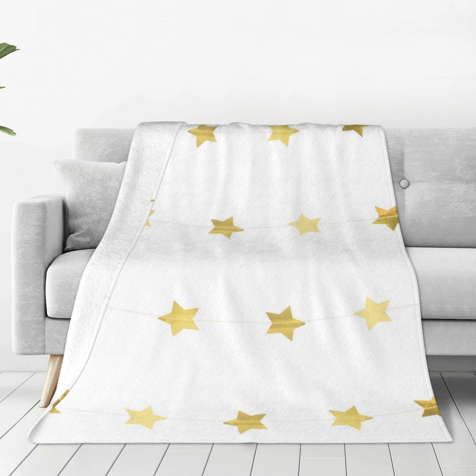 Couverture flanelle lit maison plaid étoiles léger 127x101cm