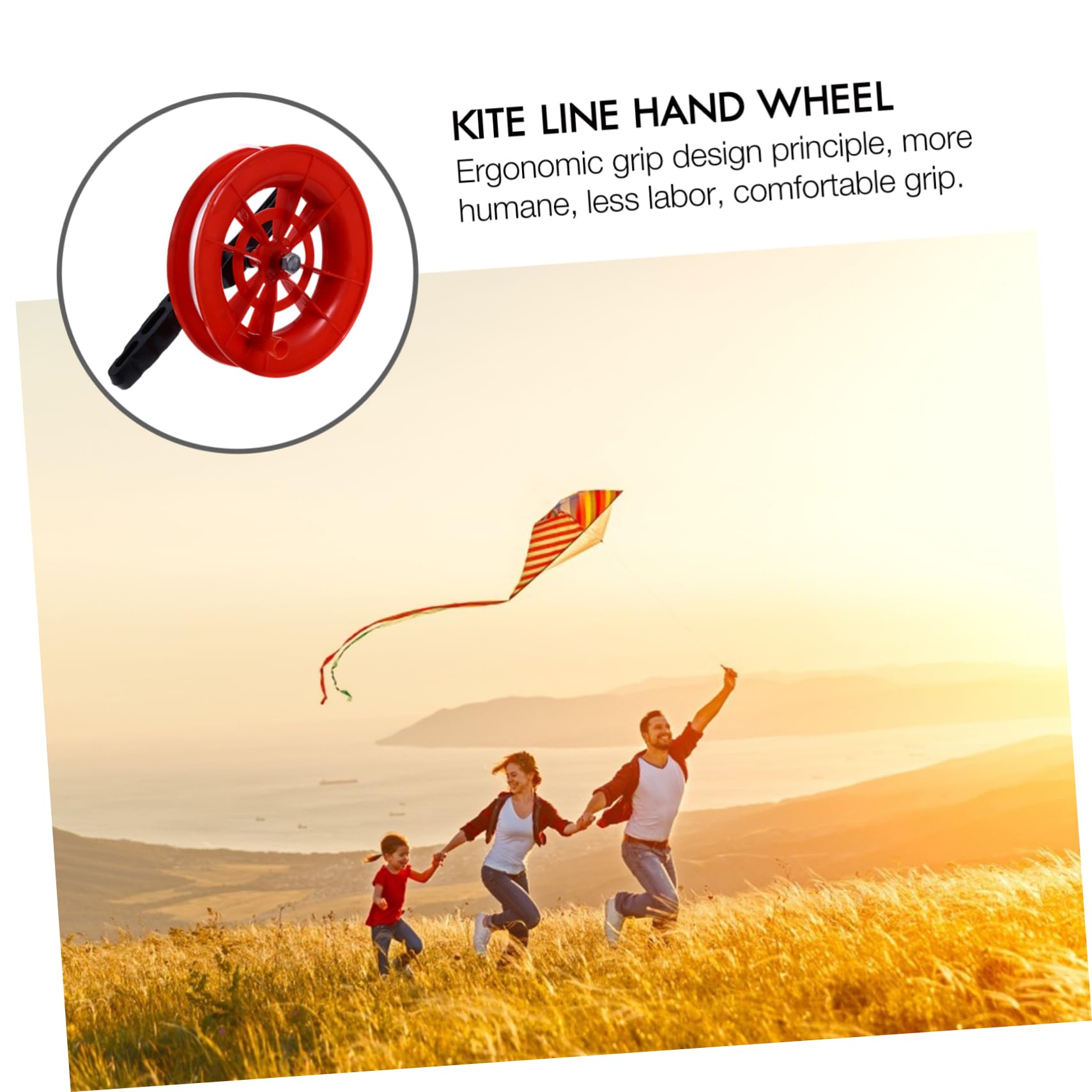 YARNOW 2Pcs Kite Winder Winding Grip Wheel with Winder for Easy Control for Adults Flying Kites
