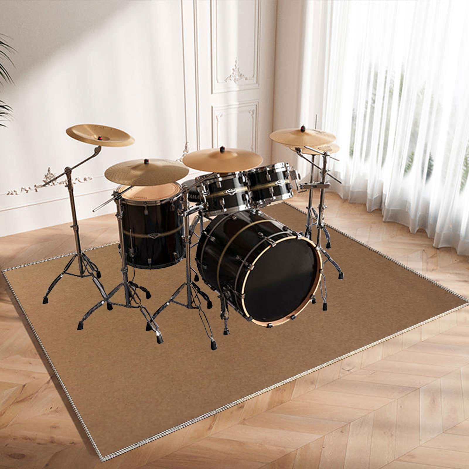 Drumtapijt drummat geluiddichte mat | rechthoekig trommeltapijt