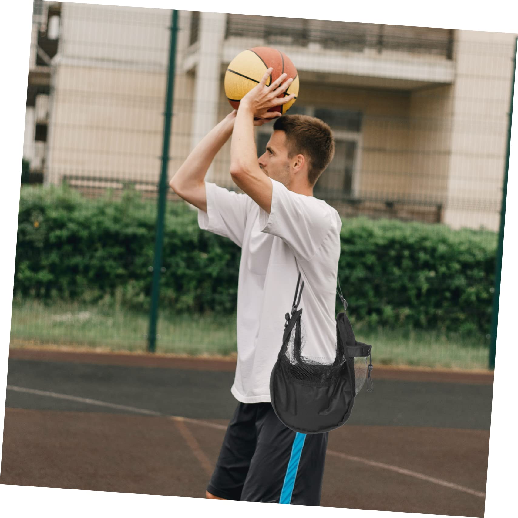 balacoo 2pcs Basketball Bag Single Ball Storage Mesh Drawstring Boys and Girls Sports Bag