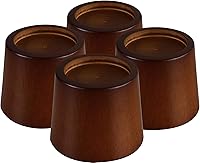 Vista 8 de OneDream Bloques elevadores de madera para muebles, juego de 4 elevadores de cama de 1 pulgada, elevadores redondos de madera maciza resistente