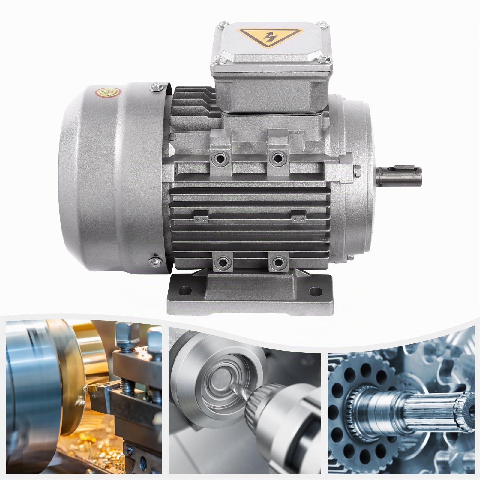 Moteur électrique triphasé 750 W avec bobine en cuivre 1400 tr/min IP55 Moteur industriel à économie d'énergie pour pompes, machines-outils, compresseurs, machines de transport, diamètre de l'arbre 14
