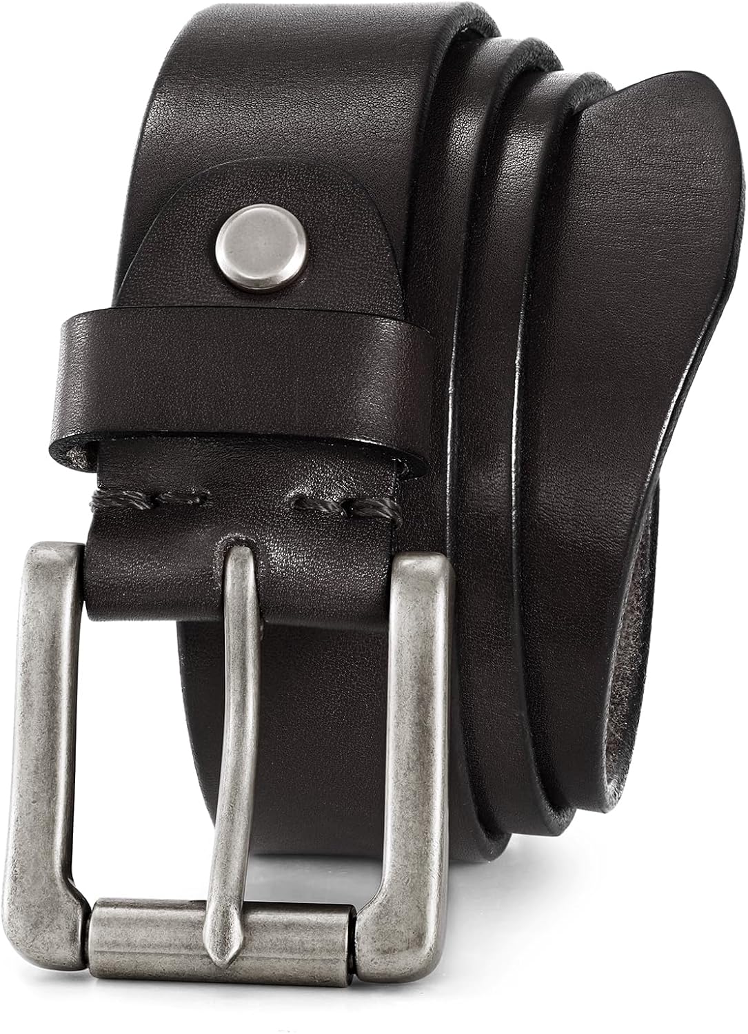 SANSTHS Womens Belts for Jeans 100% Italian Full Grain Leather Womens Belt with Vintage Metal Buckle In Gilf Box