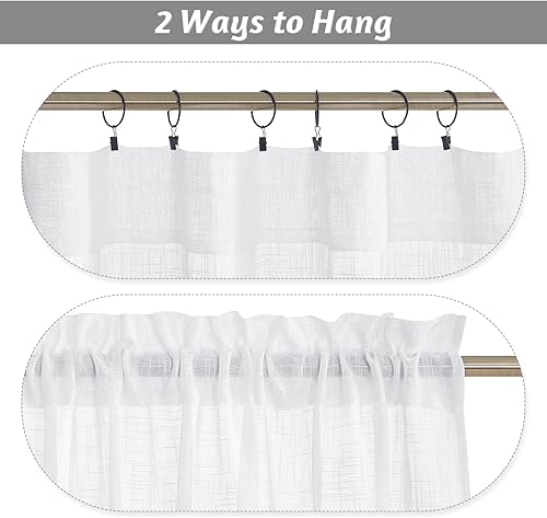 Miniatura 4 de RYB Home - Cortinas semitransparentes de lino