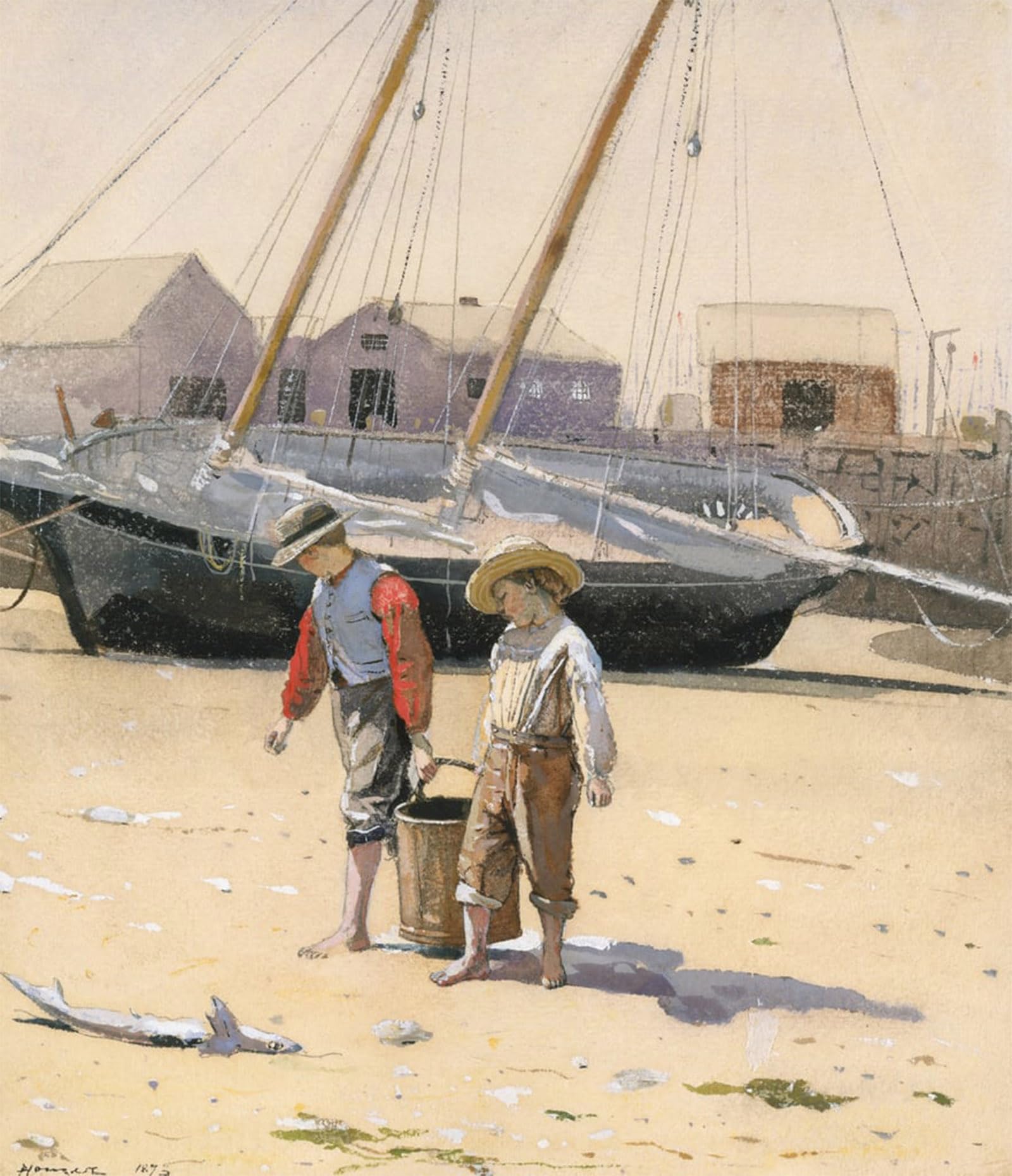 Serendipitp No Frame Retro Picture Poster Wall Art Pictures Painting A Basket Of Clams By Winslow Homer Wall Art Canvas Print For Wall Decor 60X90cm