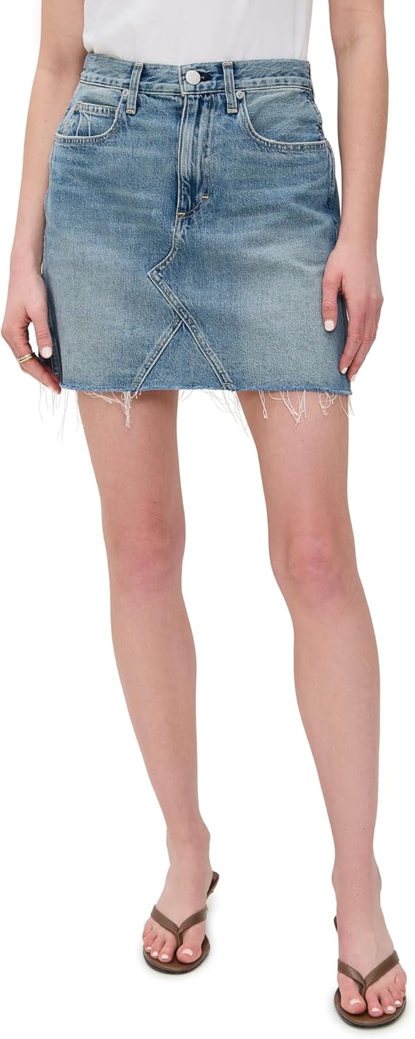 AMO Women's Alexis Skirt with Raw Cut Hem