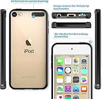 Vista 8 de ULAK Funda transparente compatible con iPod Touch 7/6/5 con 2 protectores de pantalla, [antiamarilleo] Funda protectora delgada y suave de TPU