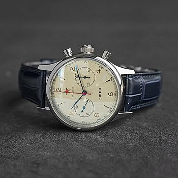 Gold Schwanenhals Möwe 1963 ST1901 Uhrwerk Saphirglas Herren  