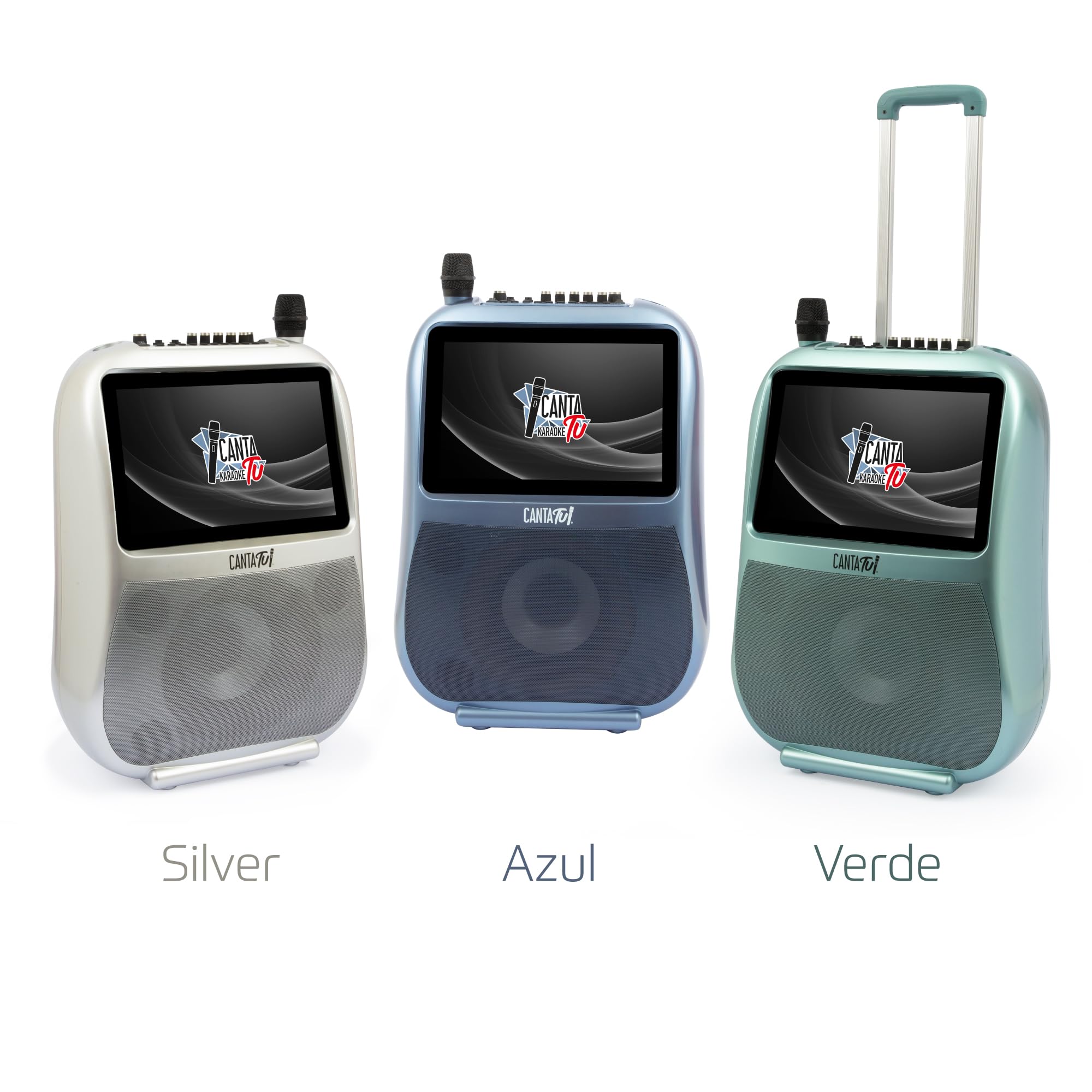 Canta Tu Karaoke - Microphone Silver, Un Microphone sans Fil, Micro Bluetooth Convient pour Le karaoké Canta Tu, pour Les événements familiaux, avec des Amis et des fêtes, Célèbre (CTC14101)