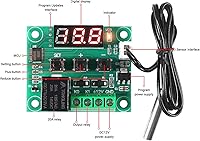 Vista 2 de 2 módulos controladores de temperatura W1209, pantalla LED, módulo de termostato digital con funda DC 12 V, interruptor electrónico digital
