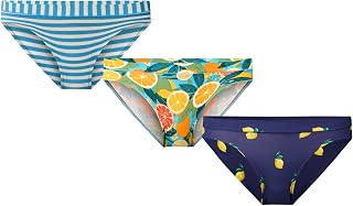 – Women’s Feel Free Bikini Underwear – Soft Tencel Micro Modal Fabric with Lace Waistband – 3 Pack
