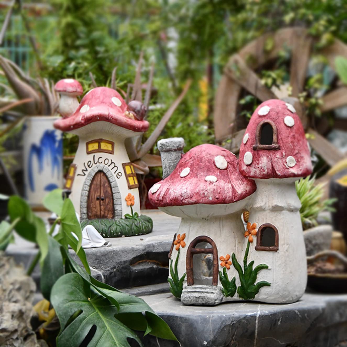 Amazon.co.jp: きのこの樹脂像 茸の彫像 ホームインテリア タイプ F