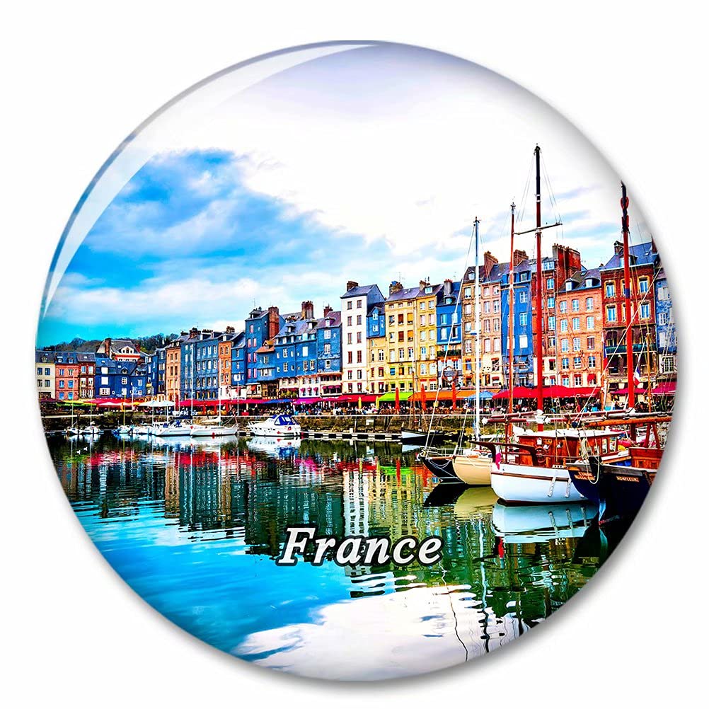 Kxrsm Bxtkpq-France-1952 France Honfleur Normandy Fridge Magnet Decorative Magnet Bottle Opener Tourist City Travel Souvenir Collection Gift Strong Refrigerator Sticker