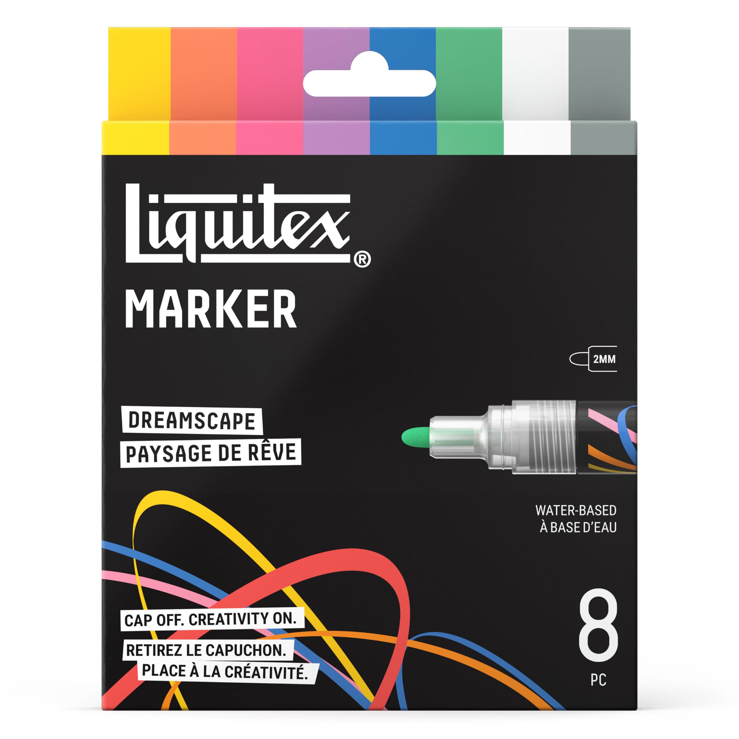 Liquitex Acrylic Paint Markers, Set of 8, Dreamscape Colors, 2mm Nibs