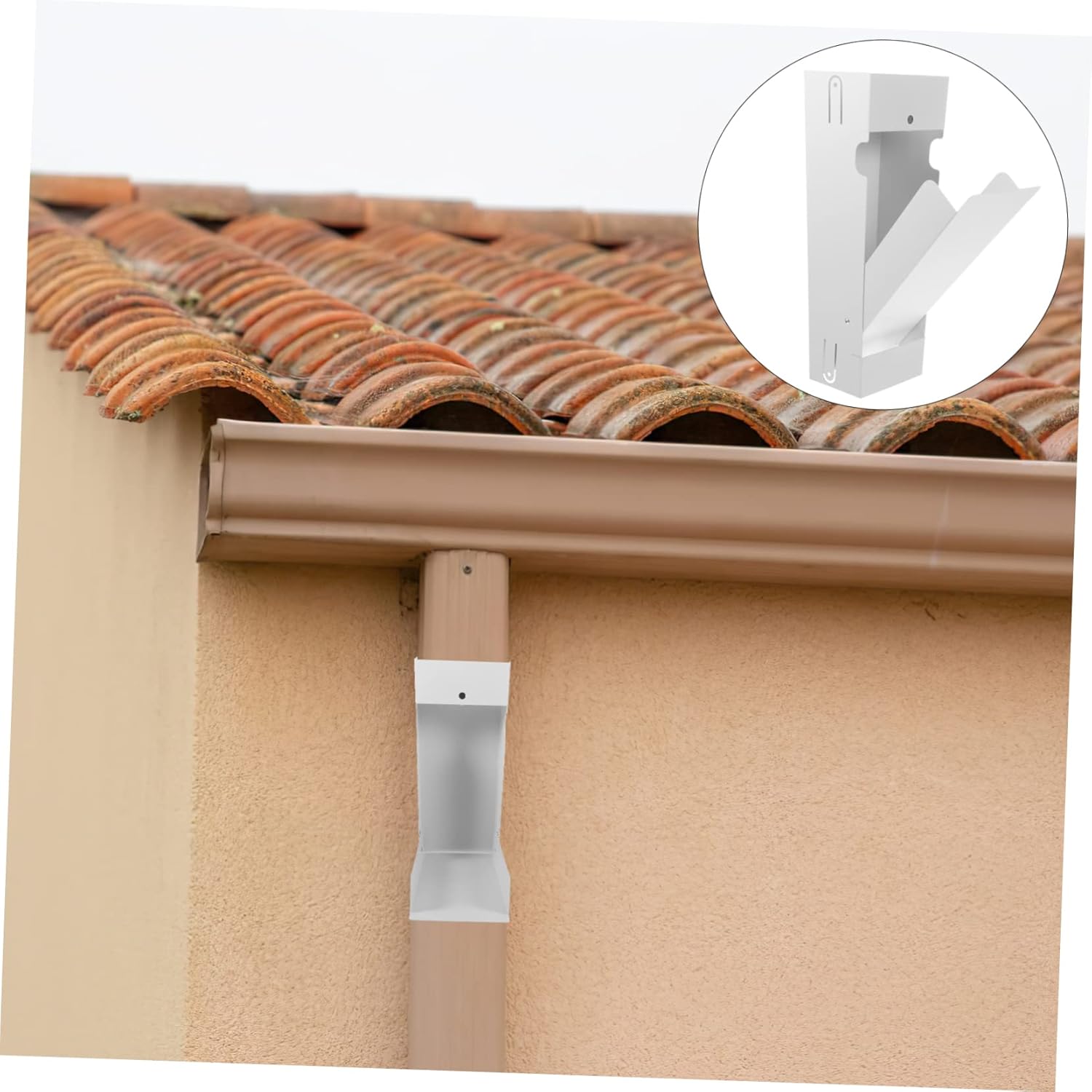 VOSAREA Rainwater Diverter for Lawn Reuse Efficient Downspout Diverter for Rain Barrel Easy DIY Installation Reduces Water Waste Bills Compatible with Gutters