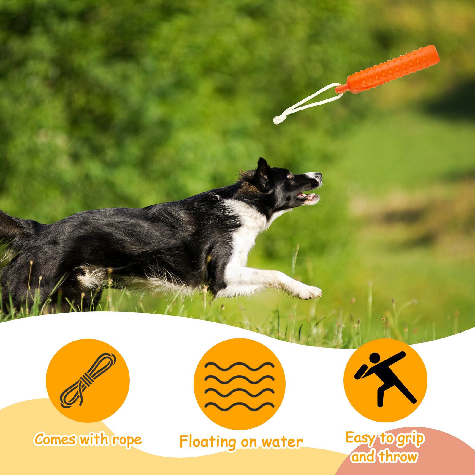 Blueweenly 6 piezas de juguete flotante para perros, juguetes para entrenamiento de agua, juguetes para exteriores de 11 x 2 pulgadas, ligero para flotar en la piscina de agua para perros pequeños