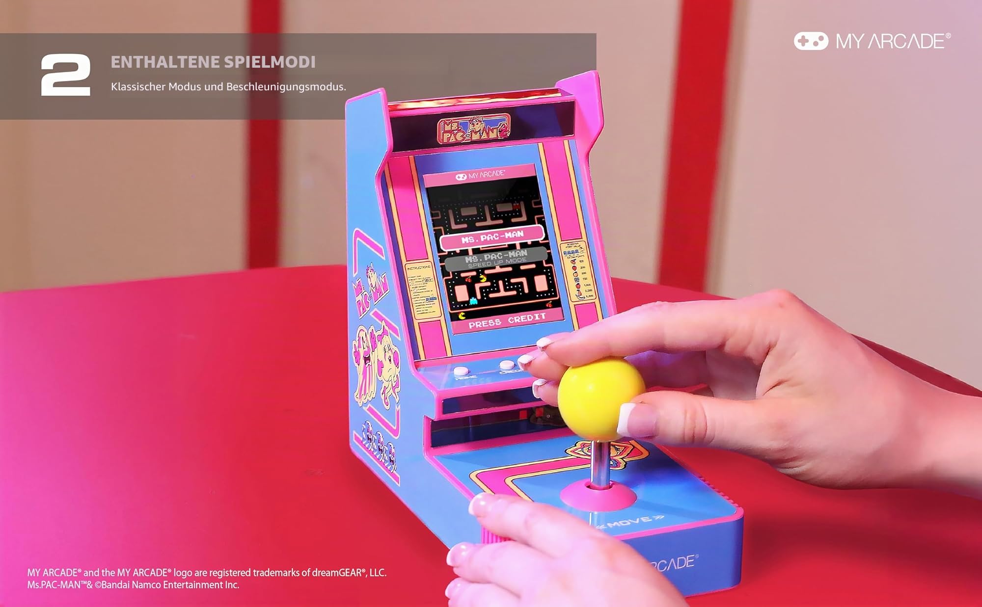 MS.PAC-Man Joystick-Player mit 3,5-Zoll-Display