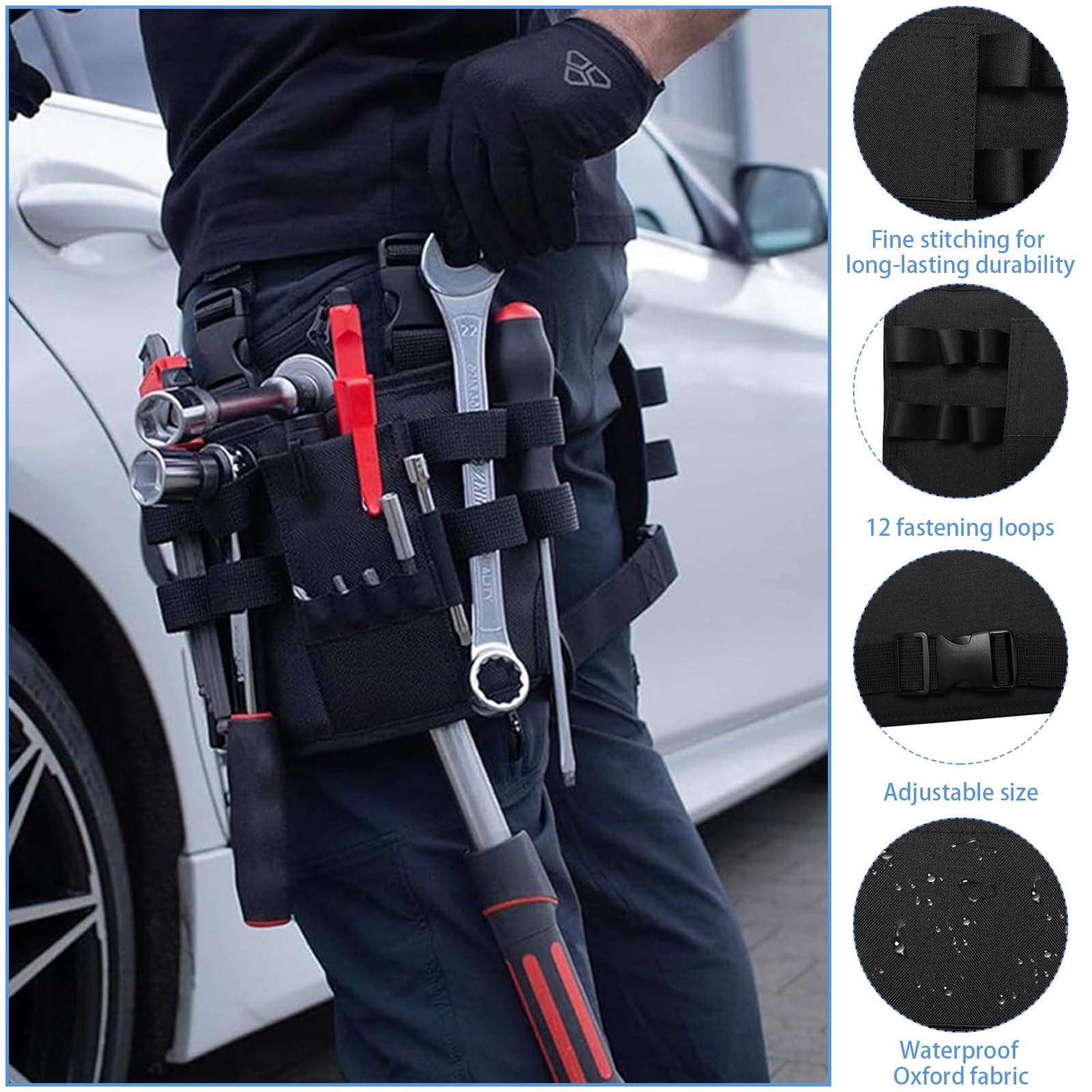 Cintura Porta Attrezzi, Borsa Porta Attrezzi Uomini, Marsupio Elettricista Portatile, Marsupio Porta Attrezzi Versatile, Porta Attrezzi da Cintura Contenitore per Cacciaviti e Chiavi Inglesi