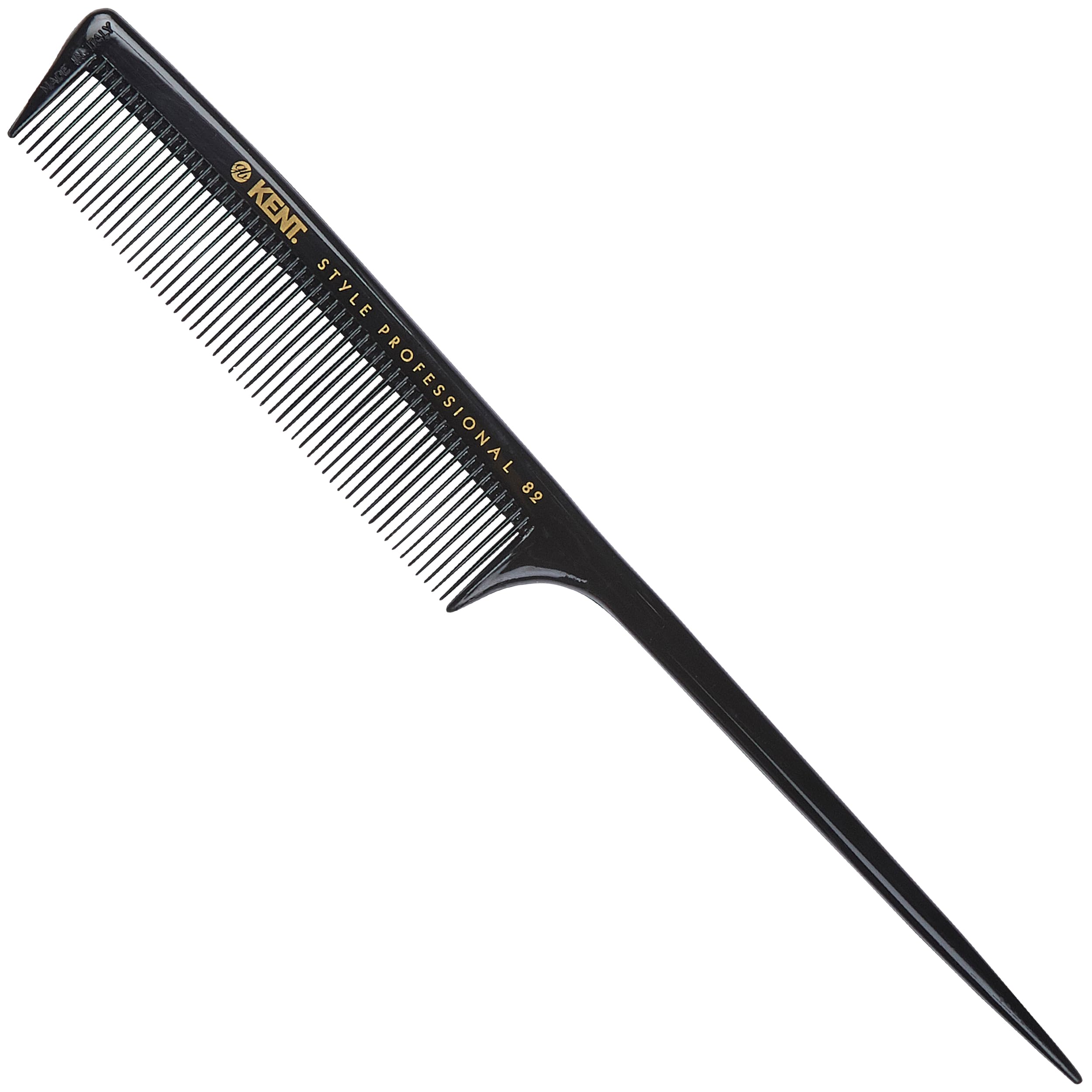 Kent 210mm Rat Tail Comb SPC82 - Professional Fine-Tooth Comb for Precision Styling, Sectioning & Parting Hair