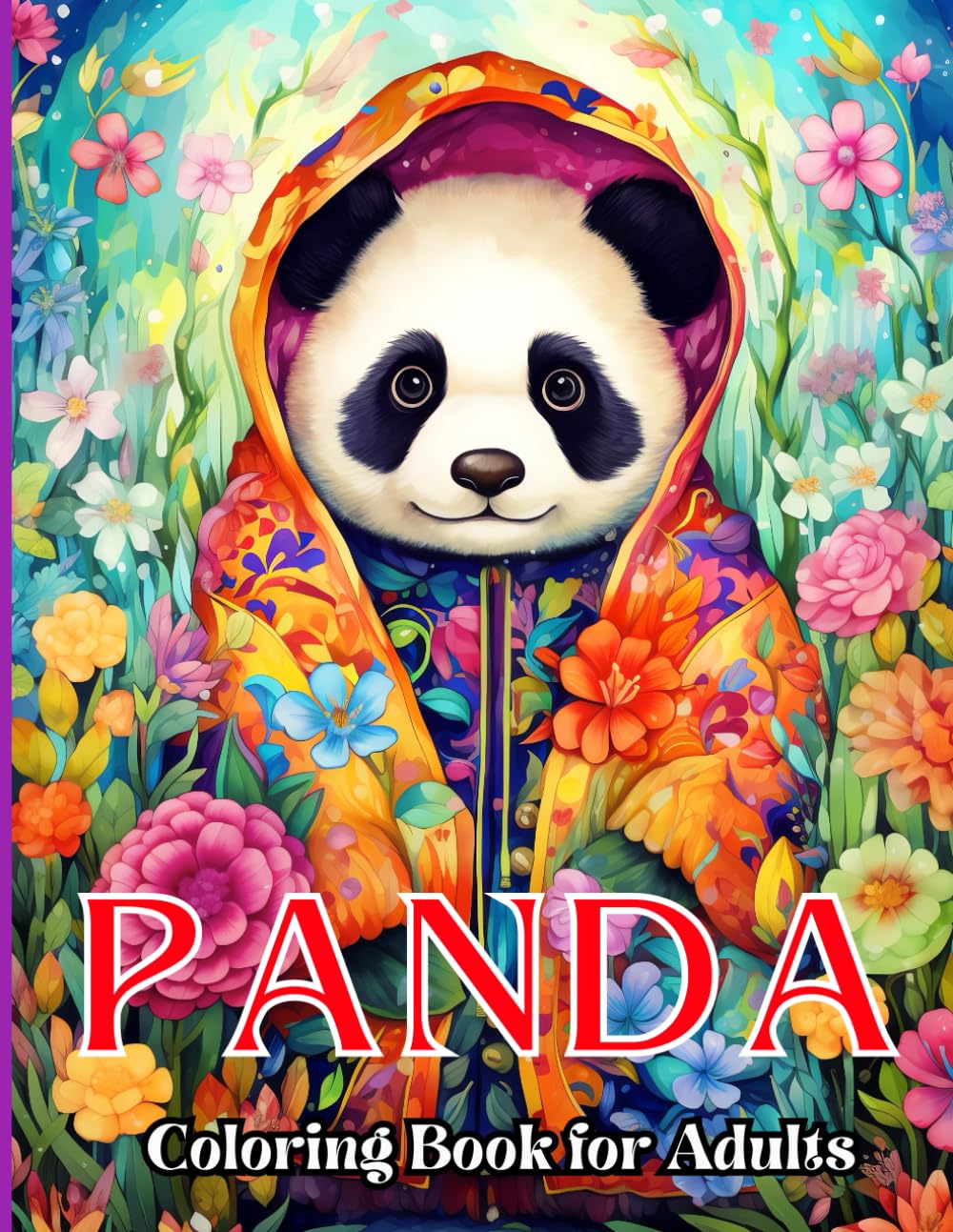 Panda Coloring Book for Adults: Realistic Animals, Cute Baby Panda Adult Coloring Pages