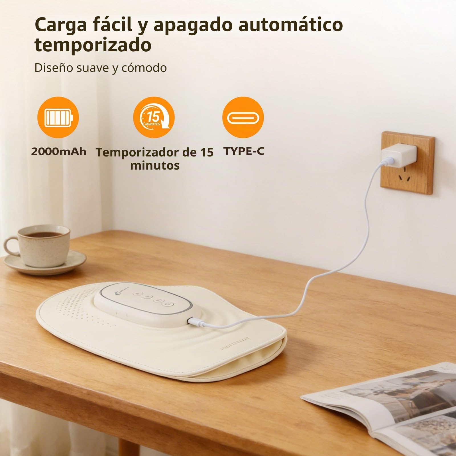 Masajeador de Manos, Masajeador Manos Artrosis Portátil con 3 Modos, 3 Temperaturas y 3 Intensidades para Mujeres que Padecen Artritis, Síndrome del Túnel Carpiano y Dolor en las Manos