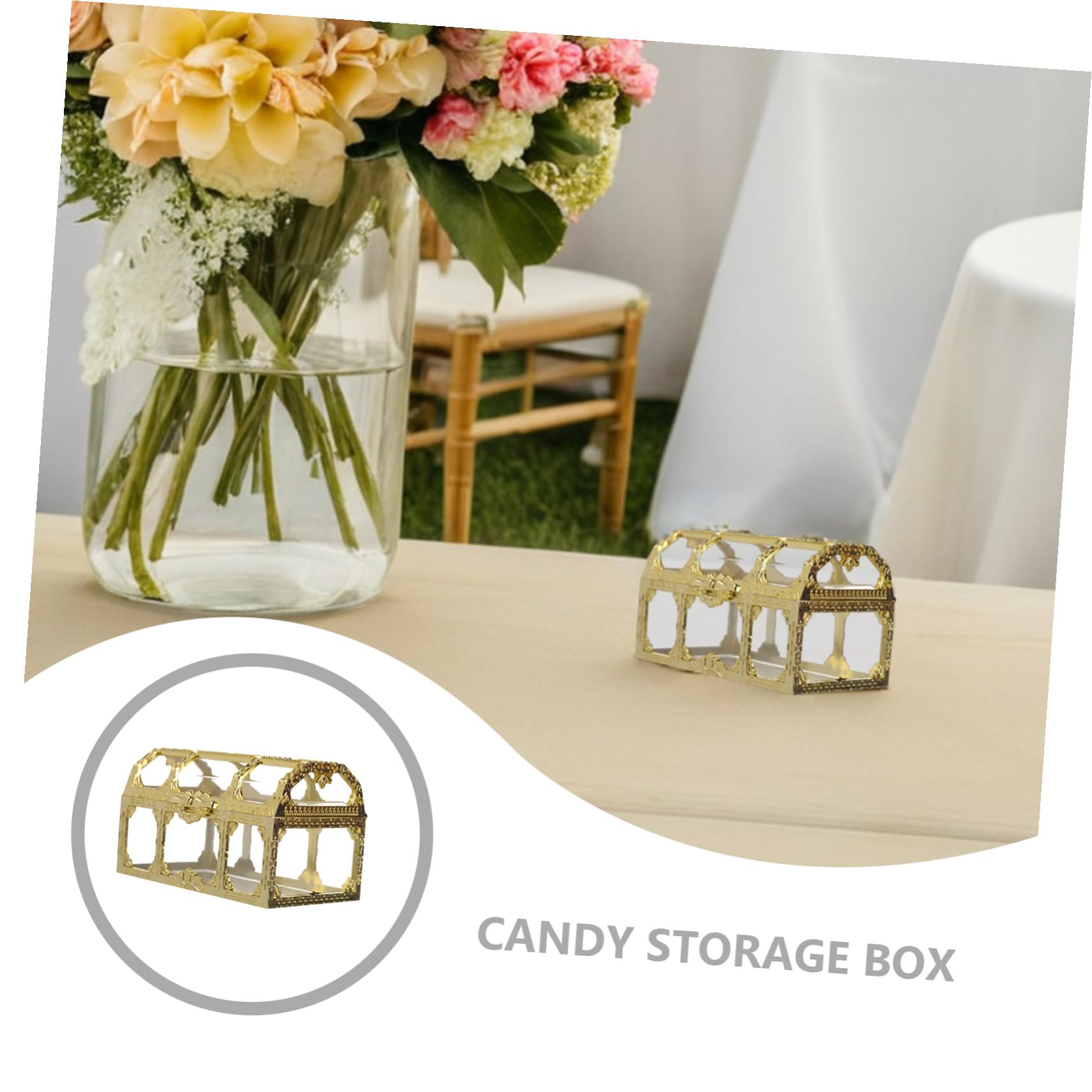 Scatoline Portaconfetti Matrimonio 12 Pezzi Plastica Oro