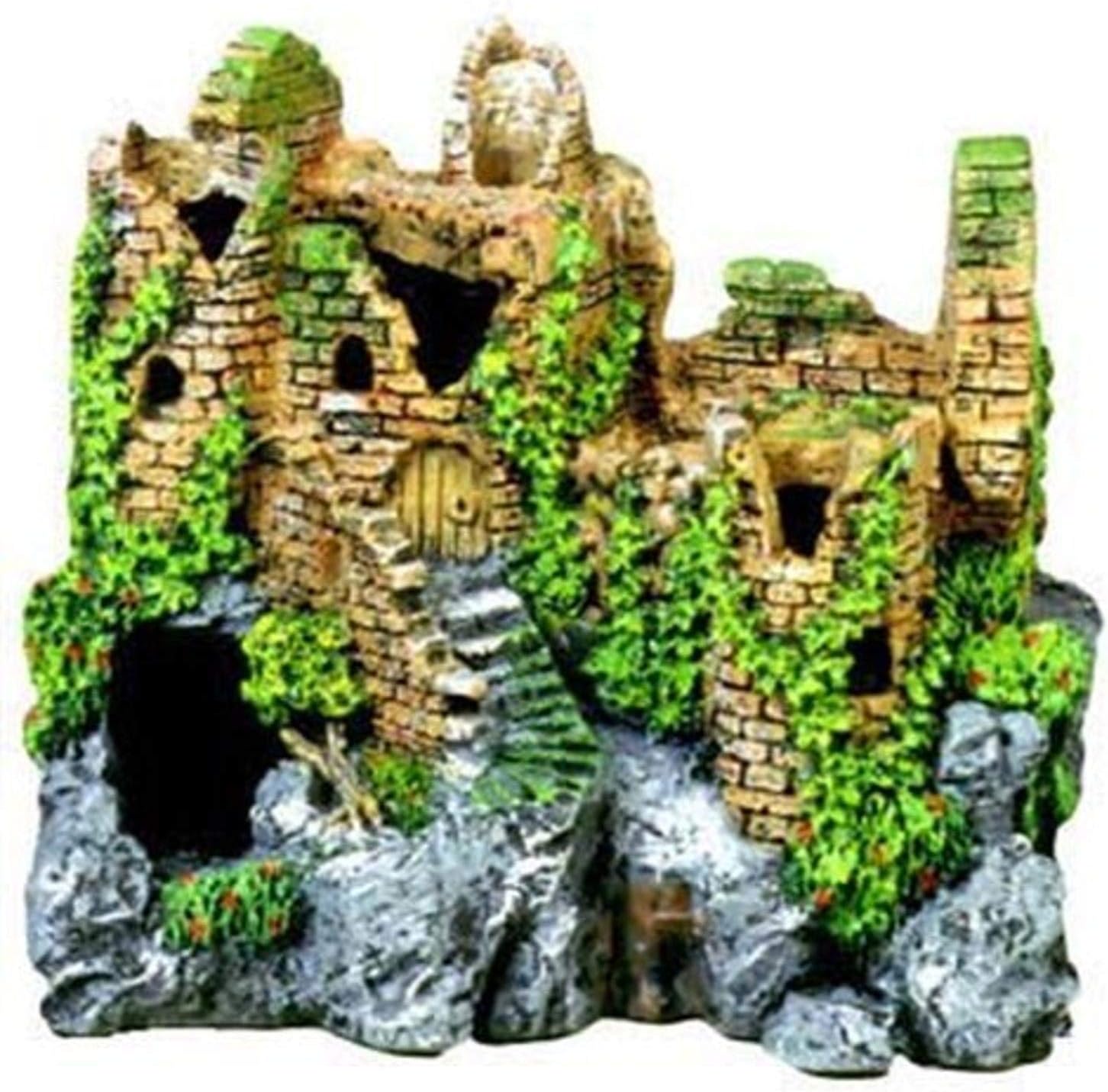 Exotic Environments Forgotten Ruins Aquarium Ornament, 7-1/2-Inch by 5-1/2-Inch by 7-Inch