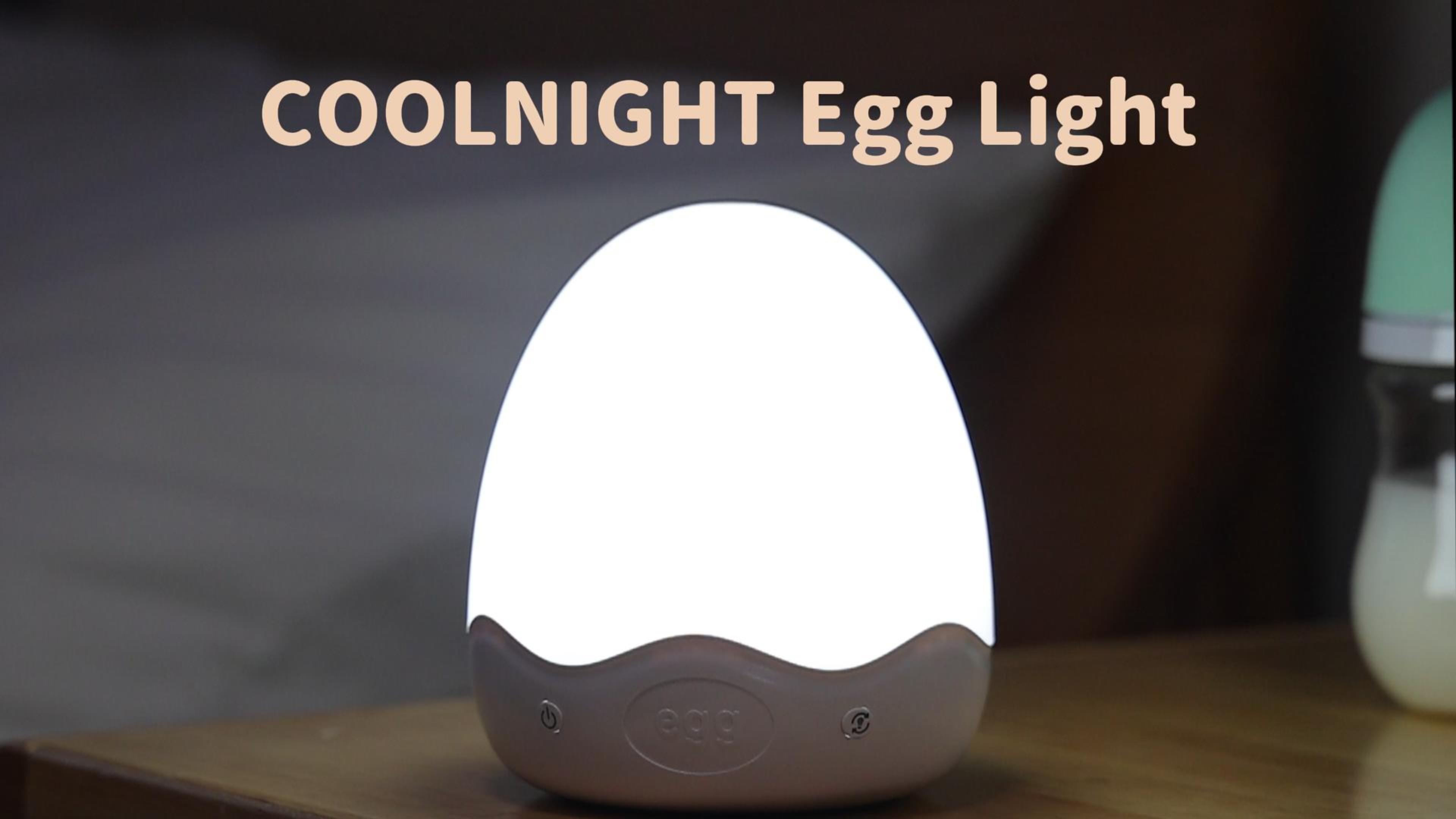 Image of COOLNIGHT Egg Light for Nursery,10 Colors&Stepless Dimming Baby Night Light