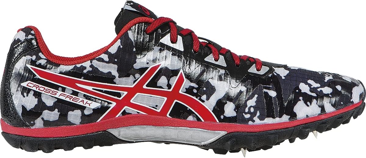 ASICS Men's Cross freak 2 Cross-Country running Shoe 8.5 Black/Fiery Red/Grey