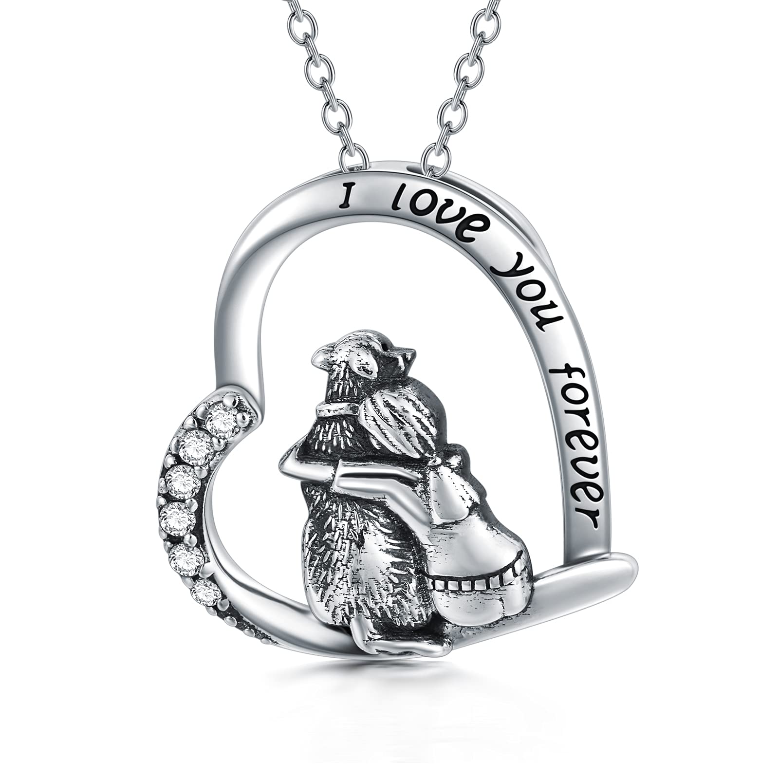 SIMONLY925 Sterling Silver Dog Necklace Dog Pendant Necklace for Girls Dog Memorial Jewelry Gifts for Women Dog Lovers