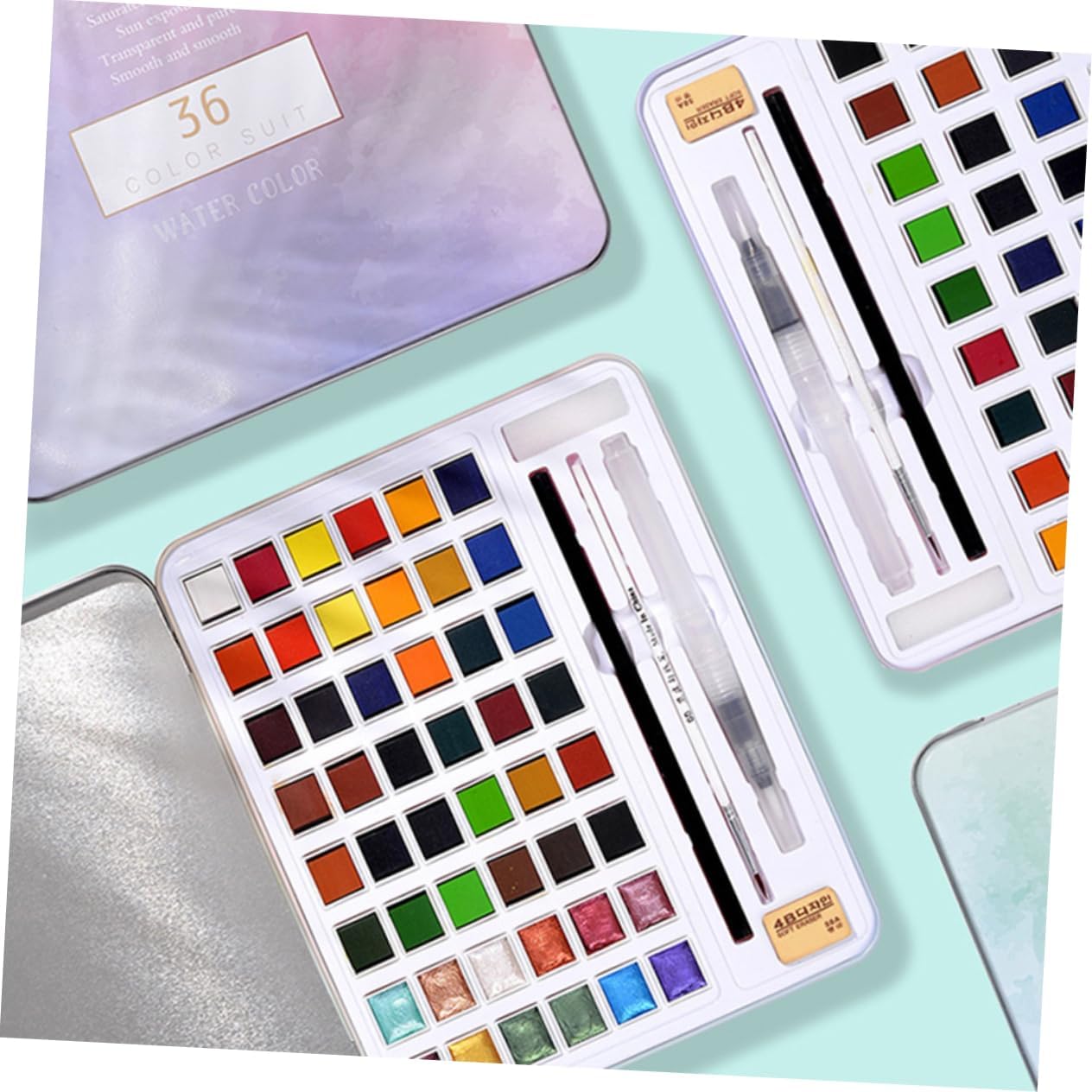 COHEALI Colors Solid Watercolor Paint Set Iron Box for Artists Boys and Girls and Students Watercolor Supplies for Easy Blending and Mixing Art Projects