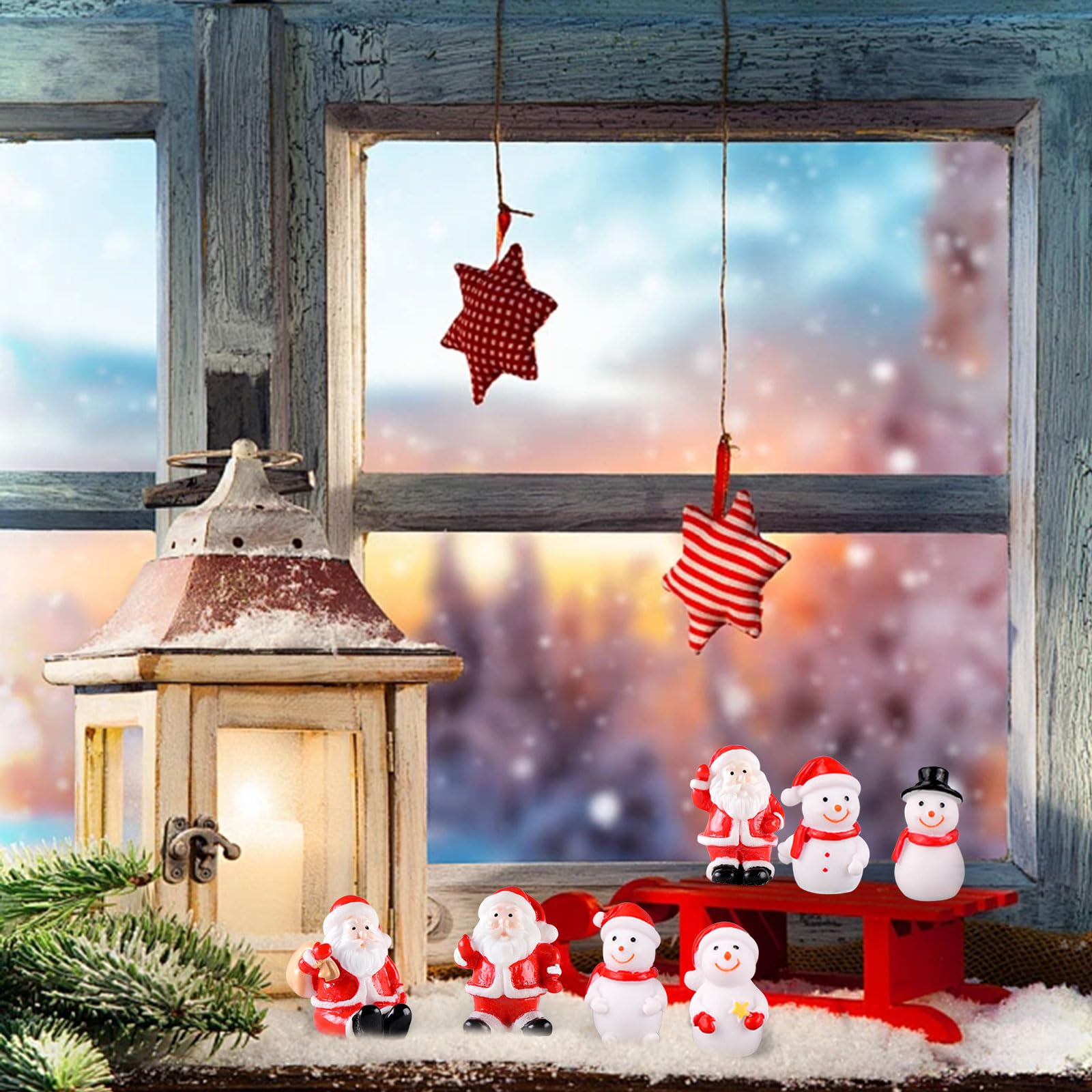 VANZACK Lot De 20 Figurines De Bonhomme De Neige Miniatures De Noël