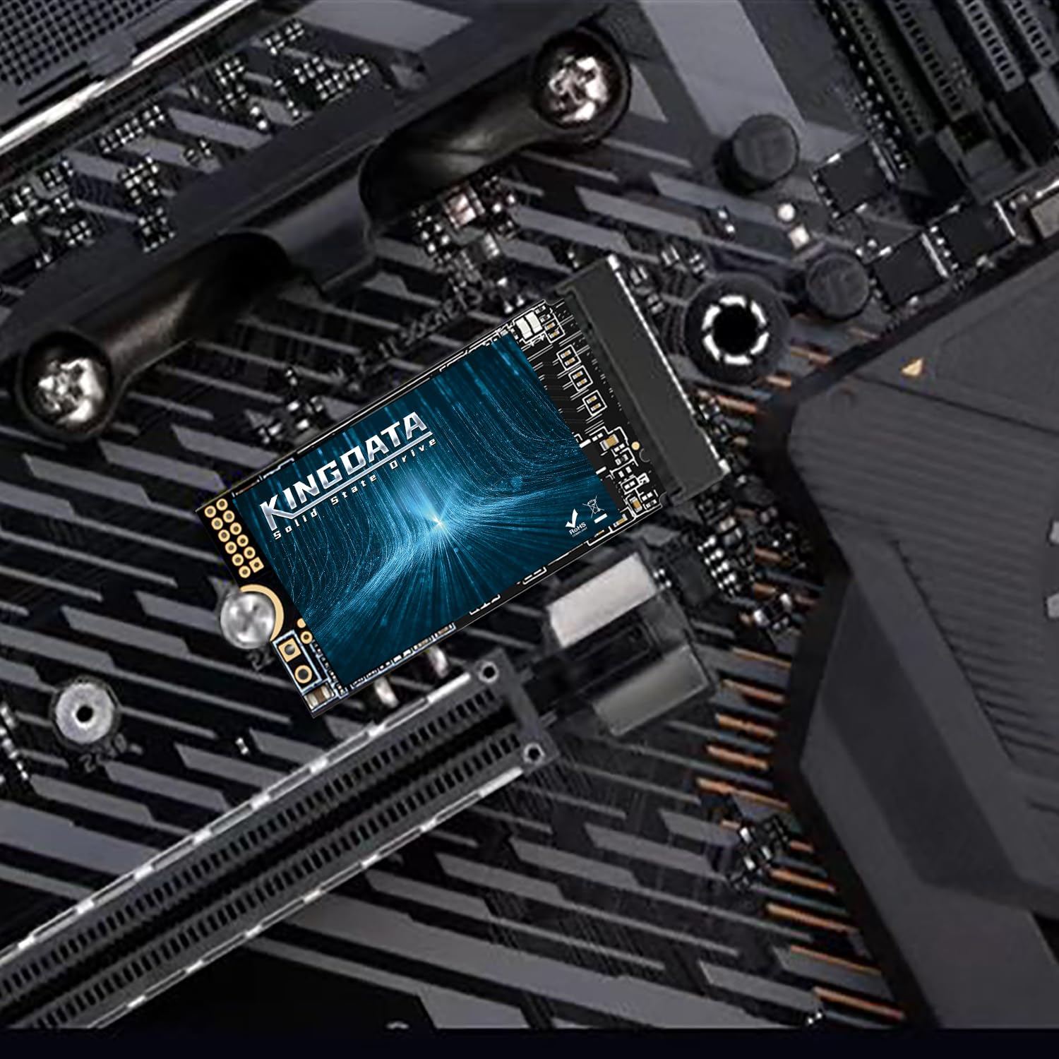 KINGDATA M.2 2242 SSD 512GB NVMe PCIe Gen3 x 4 Unità a stato solido interna, 3D NAND TLC,SSD da gioco, R/W Velocità fino a 2200MB/s e 1800MB/s (M.2 2242 PCIe, 512GB)