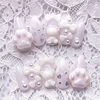 お急ぎ便A♥︎︎ ネイルチップ 量産型 韓国 ワンホン シンプル 地雷 ちゅるん 白 ワンホンネイル ちゅるん 韓国ネイル ネイルチップ 透け感 量産