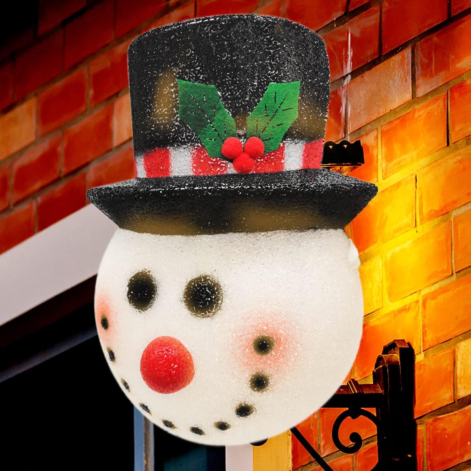 Christmas decorations Christmas Light Snowman Porch Light Cover,Outdoor Light Cover,Xmas Holiday Decoration Lampshade for Corridor,Wall Lamp,Garage Lights,Party Decor