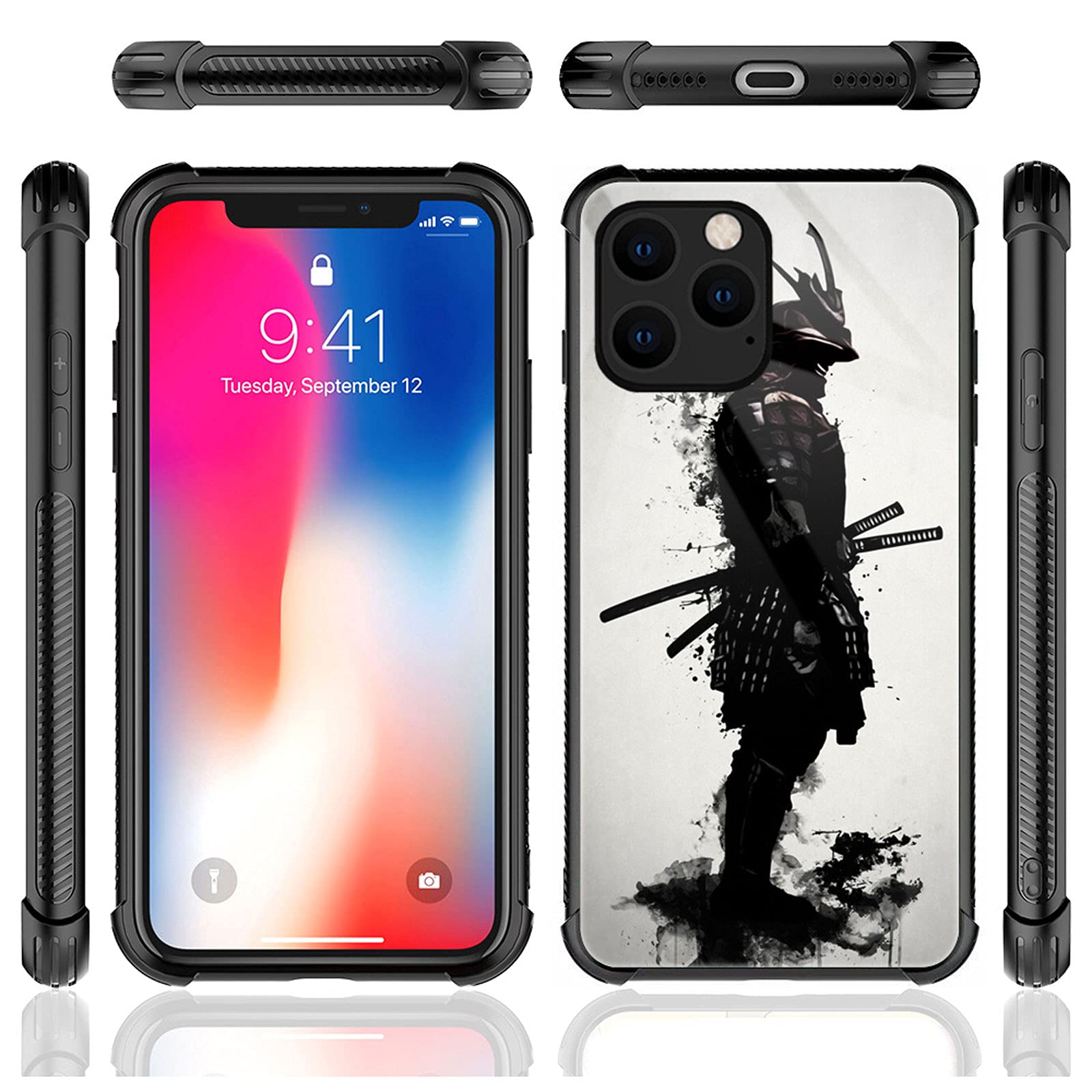 SIMPLYMDRN Funda Delgada Compatible Con IPhone 13 Pro Max [ Brillante] A Prueba De Golpes Para Hombres, Funda Protectora De 6.7 Pulgadas 2021, Color Negro (rosa Oscuro