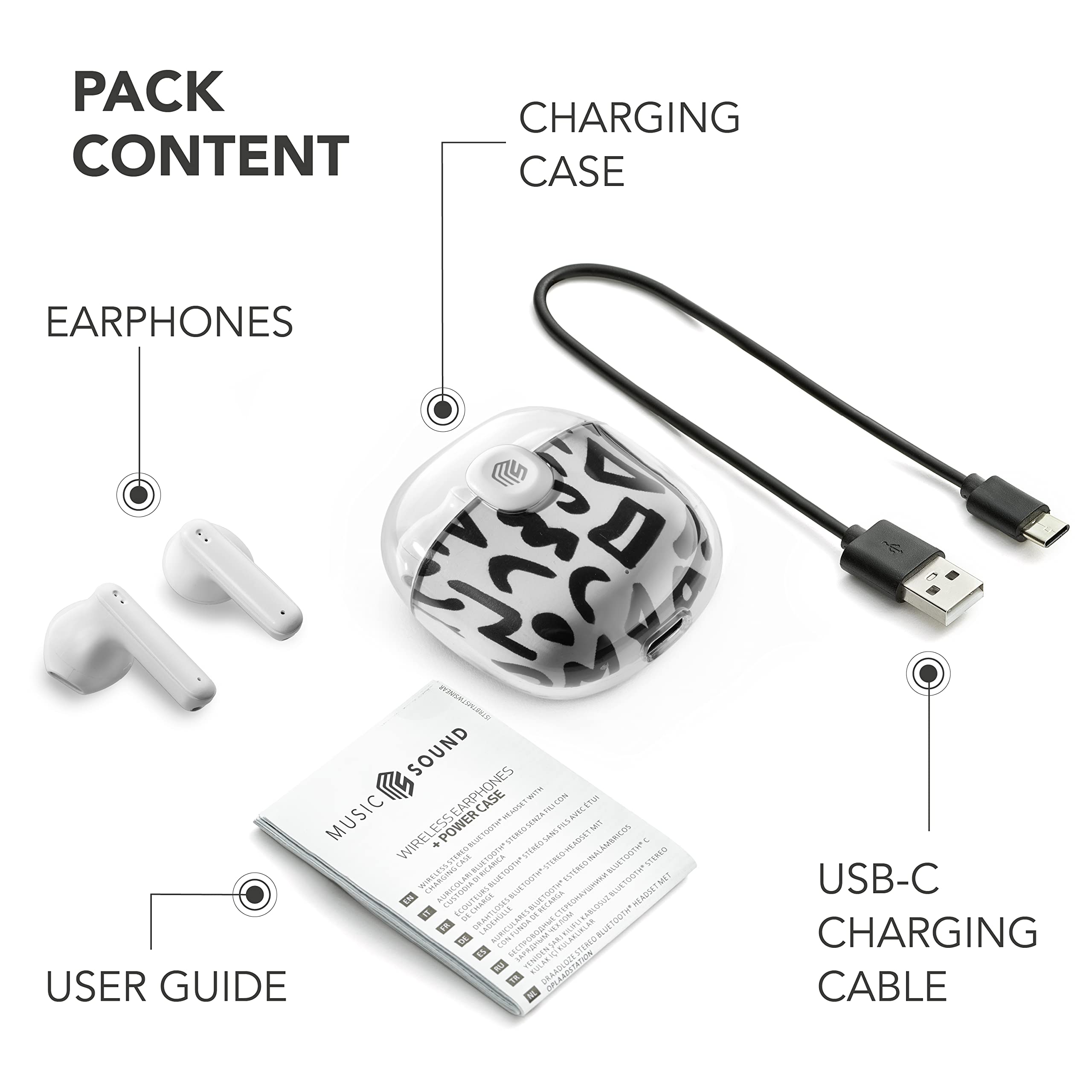 Music Sound Drip Ecouteurs à Capsule Bluetooth Boîtier Transparent Avec Design Motifs La Mode 19 Heures D Autonomie Fantaisie Ondes 1236899600