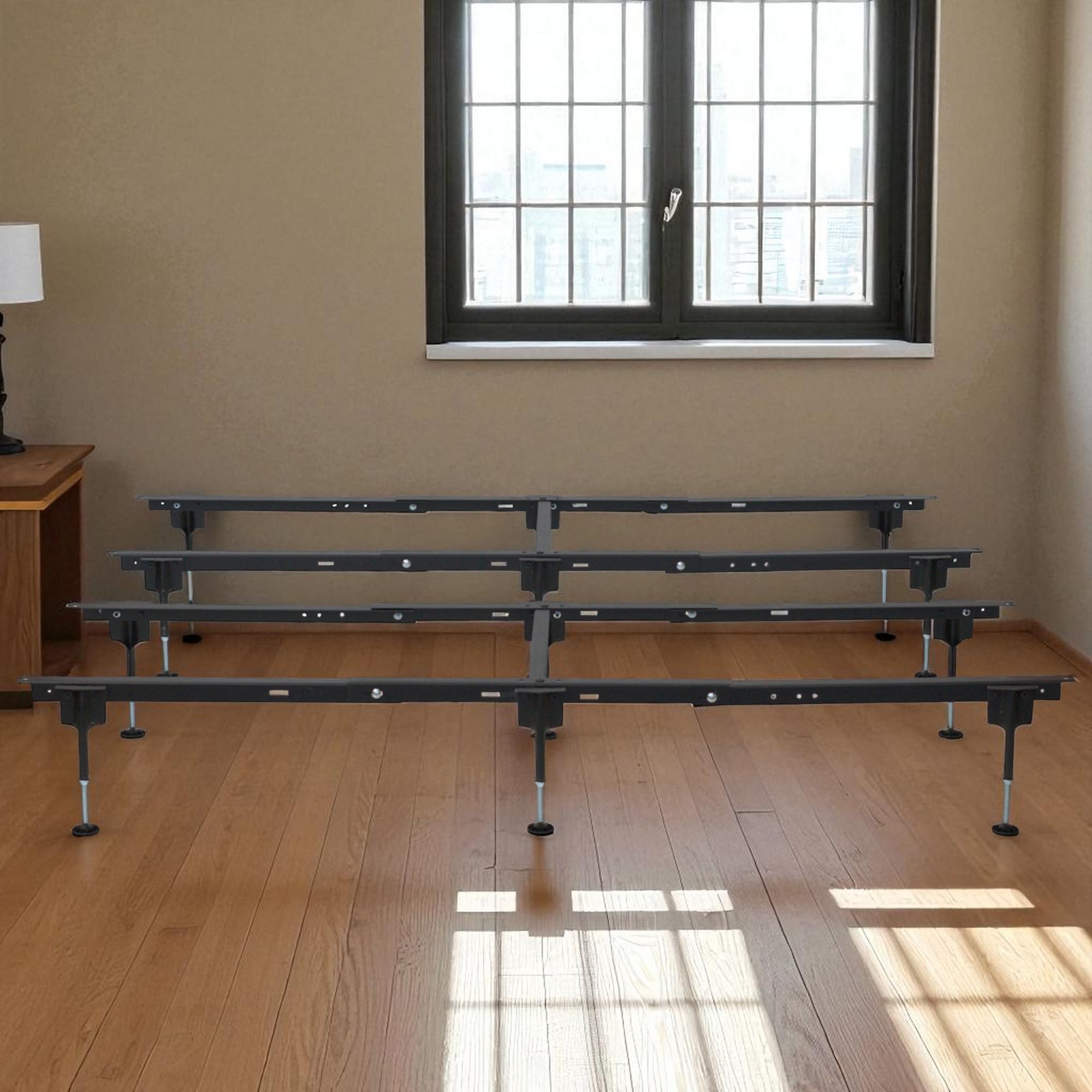 STLBEDS Super Heavy Duty Steel Center Support Bars for Wooden Beds with High Profile Frames Holds 2,000 Pounds -Made in The USA (King (U.S. Standard))