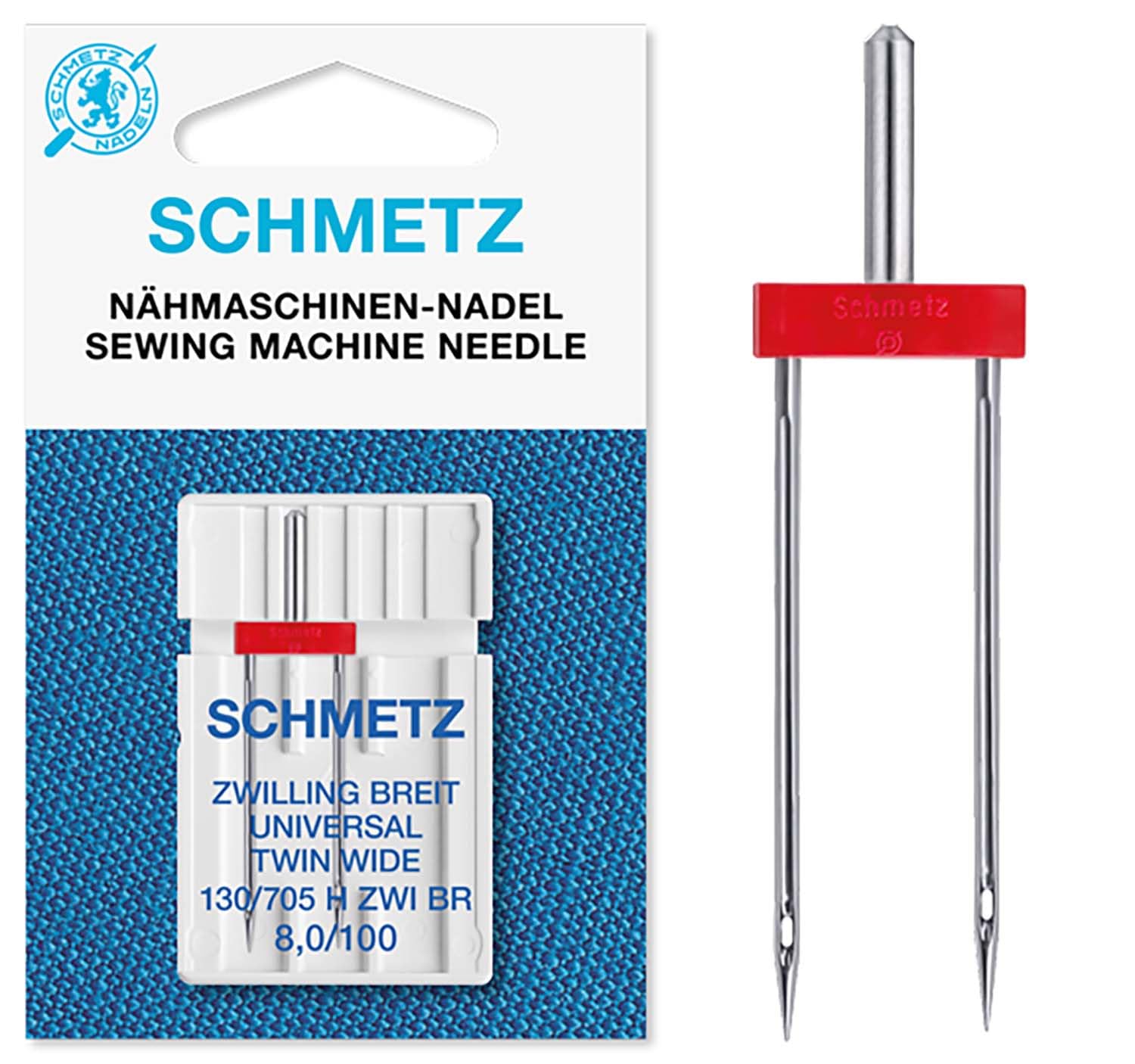 SCHMETZ Twin Universal Needle 130/705HZWI Nm 8.0/100 Pack